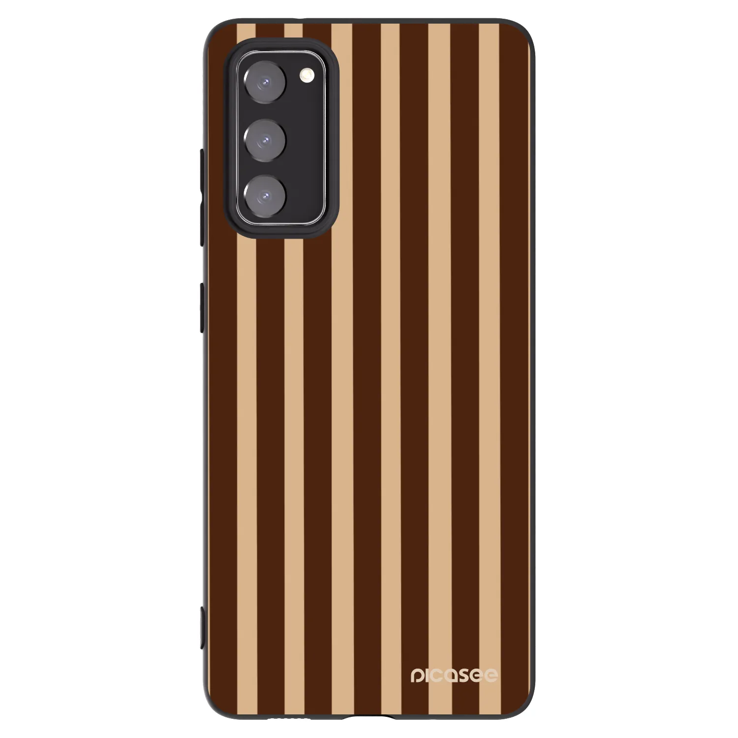 Picasee silikónový čierny obal pre Samsung Galaxy S20 FE - Brown lines