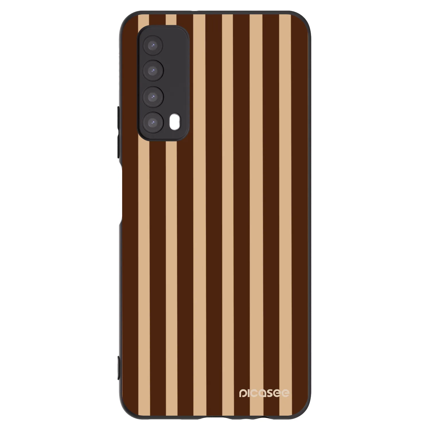 Picasee silikónový čierny obal pre Huawei P Smart 2021 - Brown lines