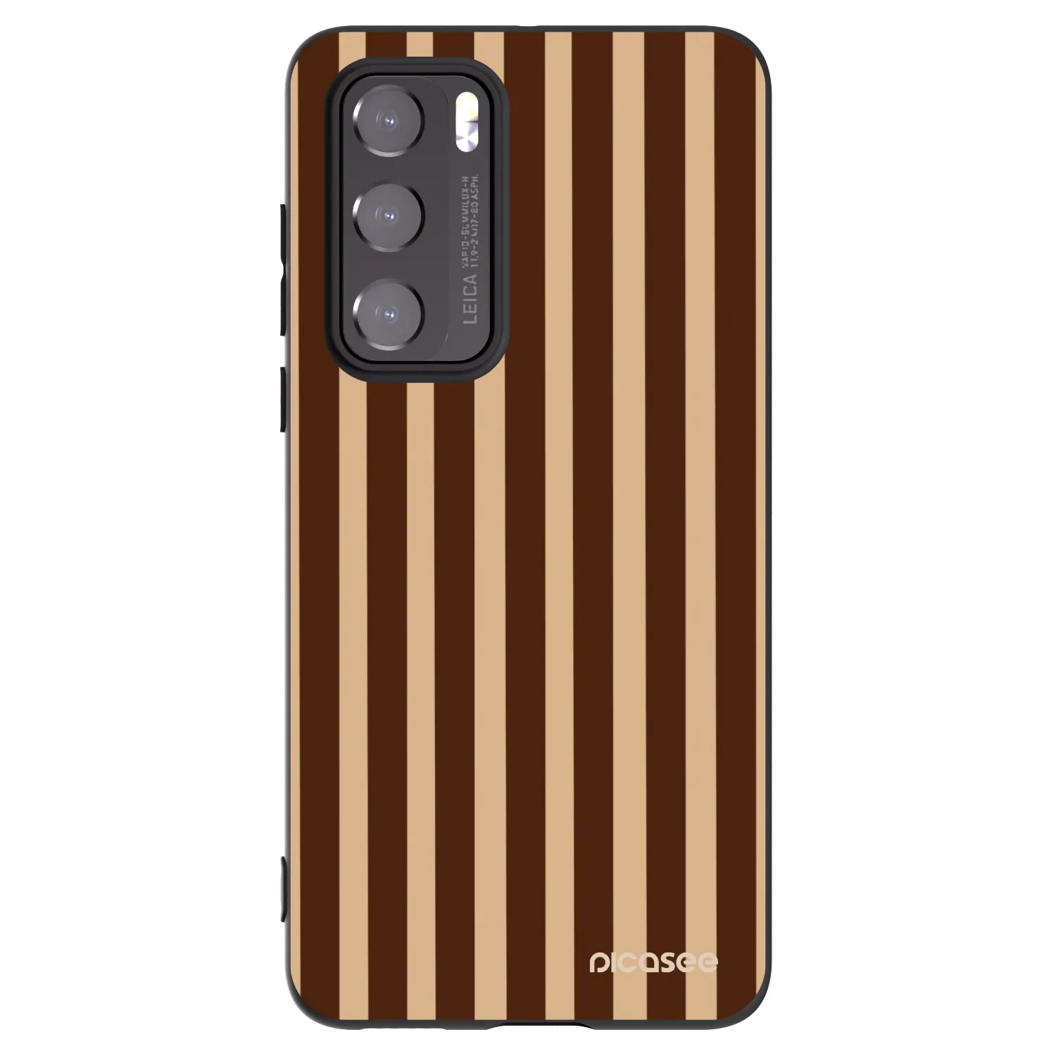 Picasee silikónový čierny obal pre Huawei P40 - Brown lines