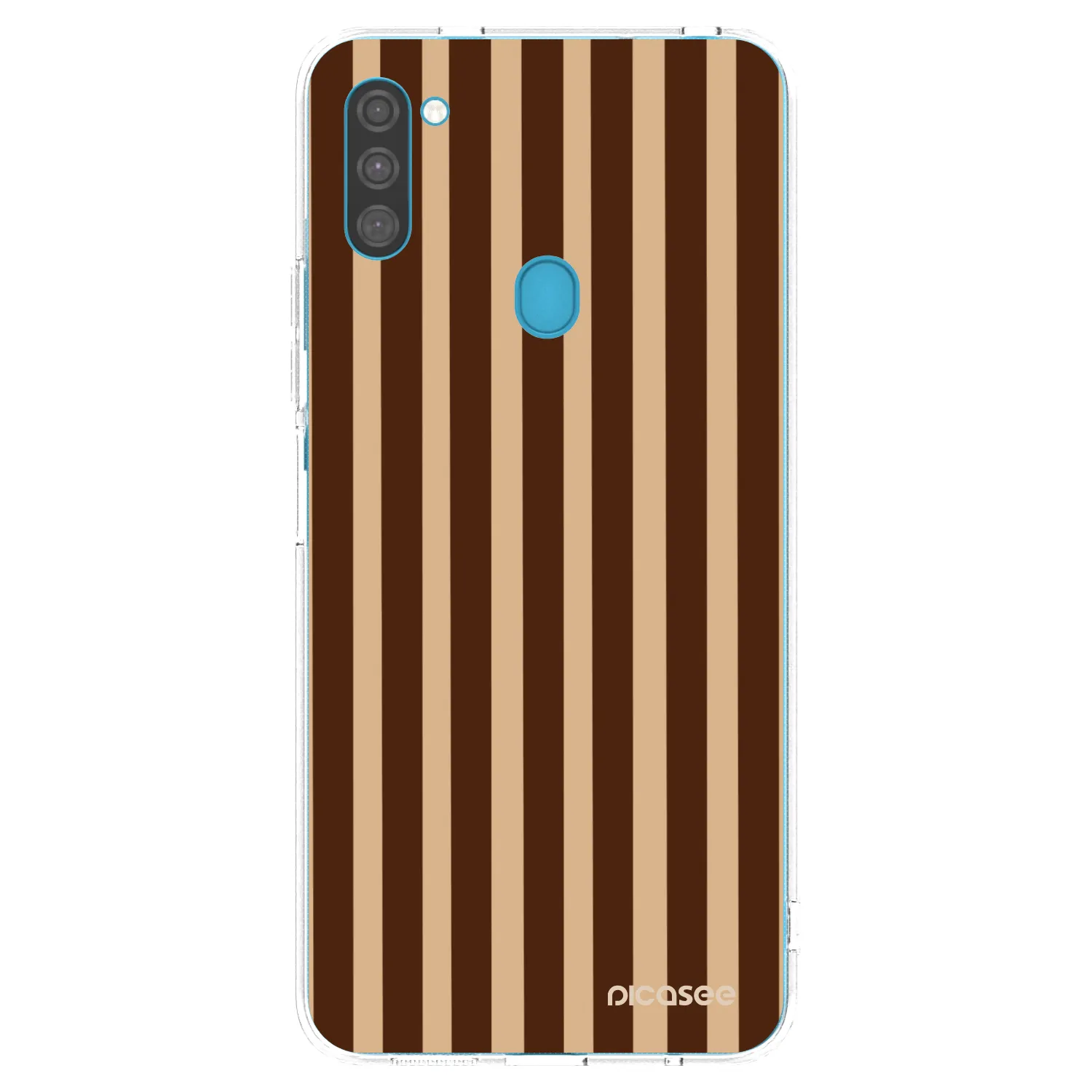 Picasee silikónový prehľadný obal pre Samsung Galaxy M11 - Brown lines