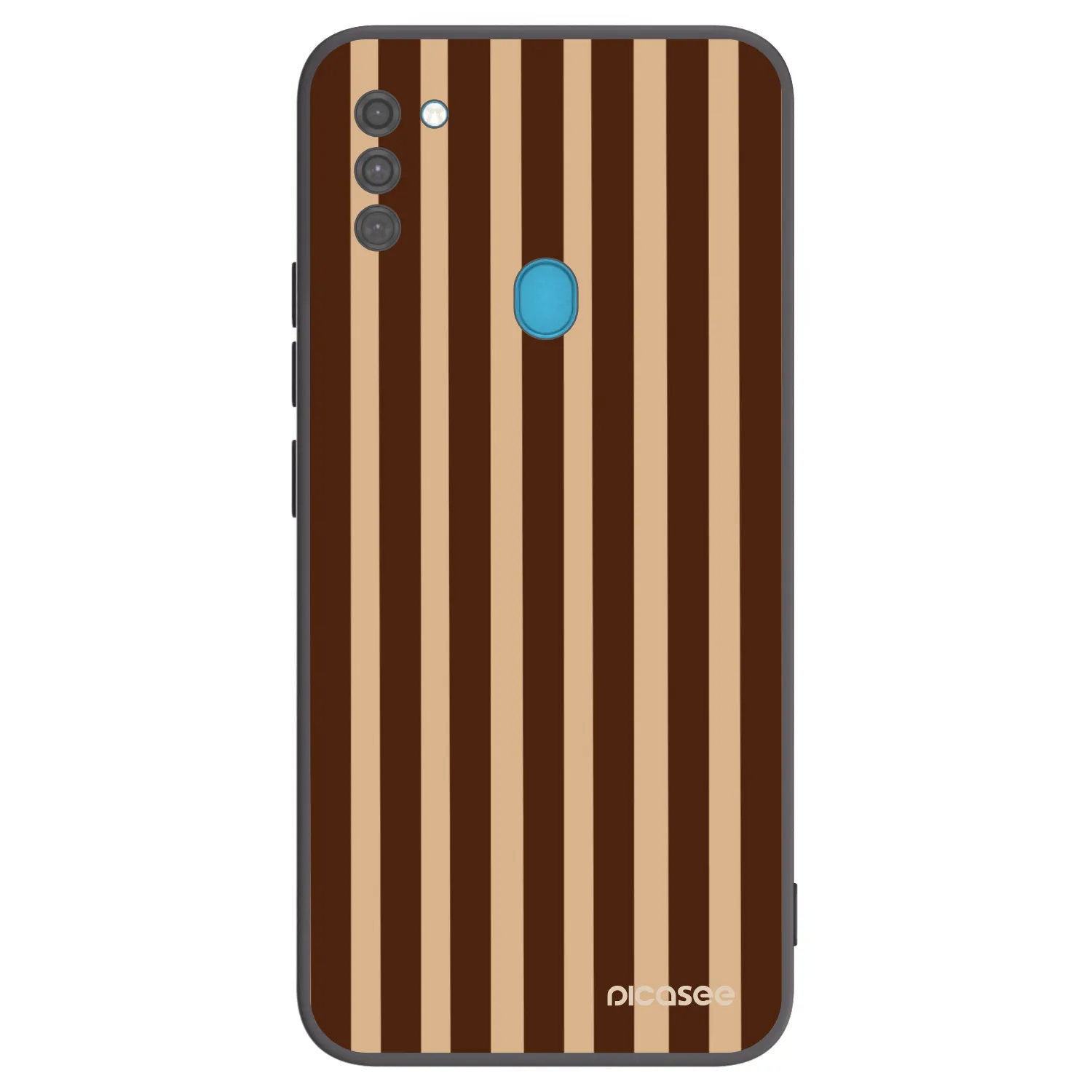 Picasee silikónový čierny obal pre Samsung Galaxy M11 - Brown lines
