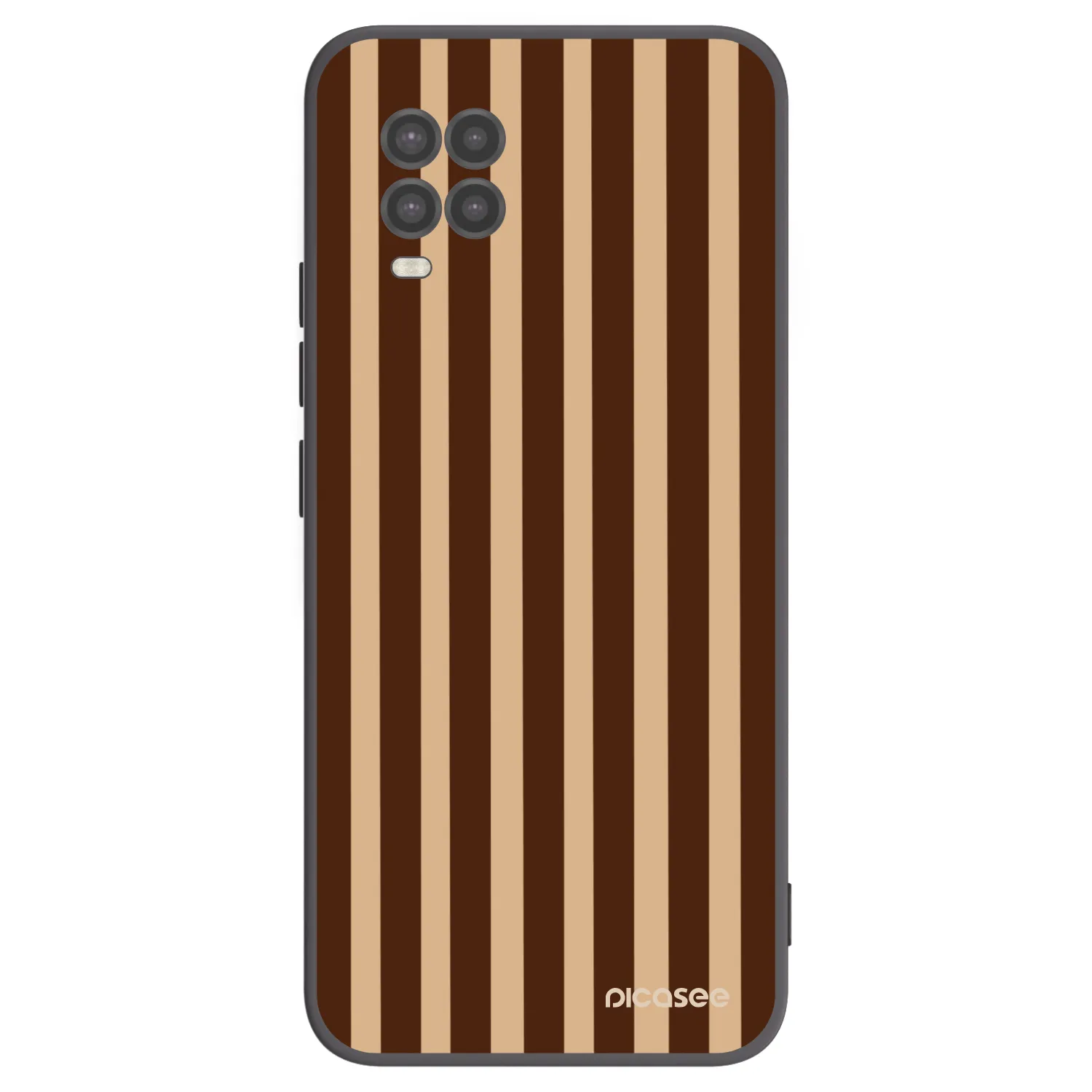 Picasee silikónový čierny obal pre Xiaomi Mi 10 Lite - Brown lines