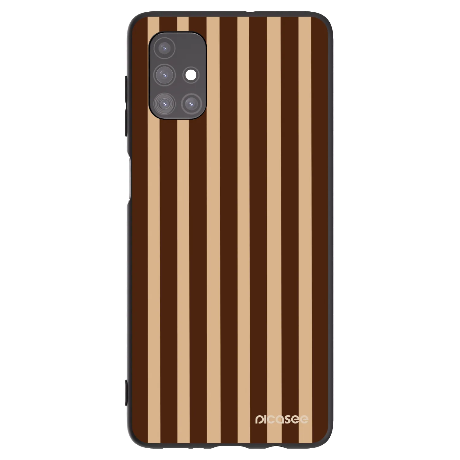 Picasee silikónový čierny obal pre Samsung Galaxy M51 M515F - Brown lines