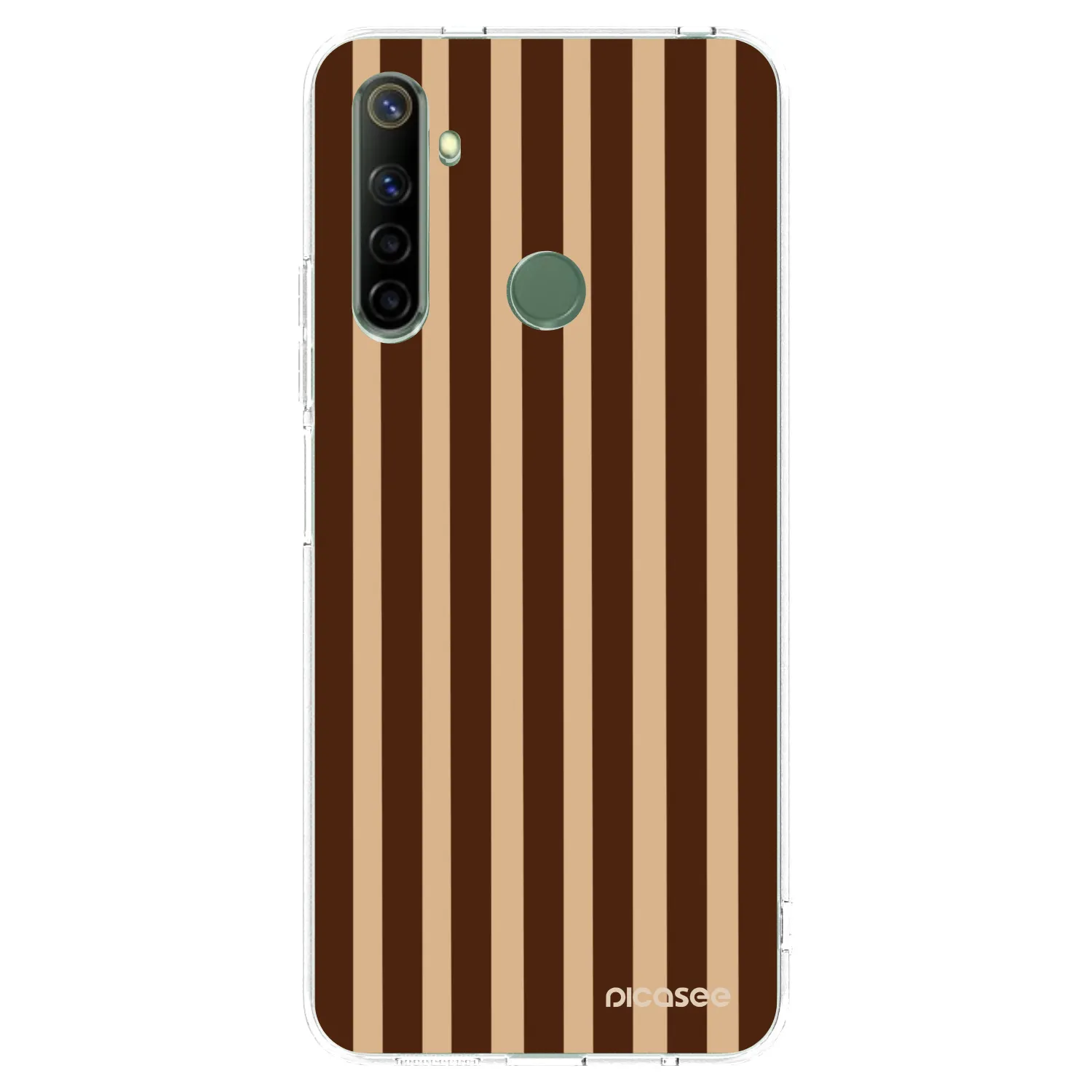 Picasee silikónový prehľadný obal pre Realme 6i - Brown lines