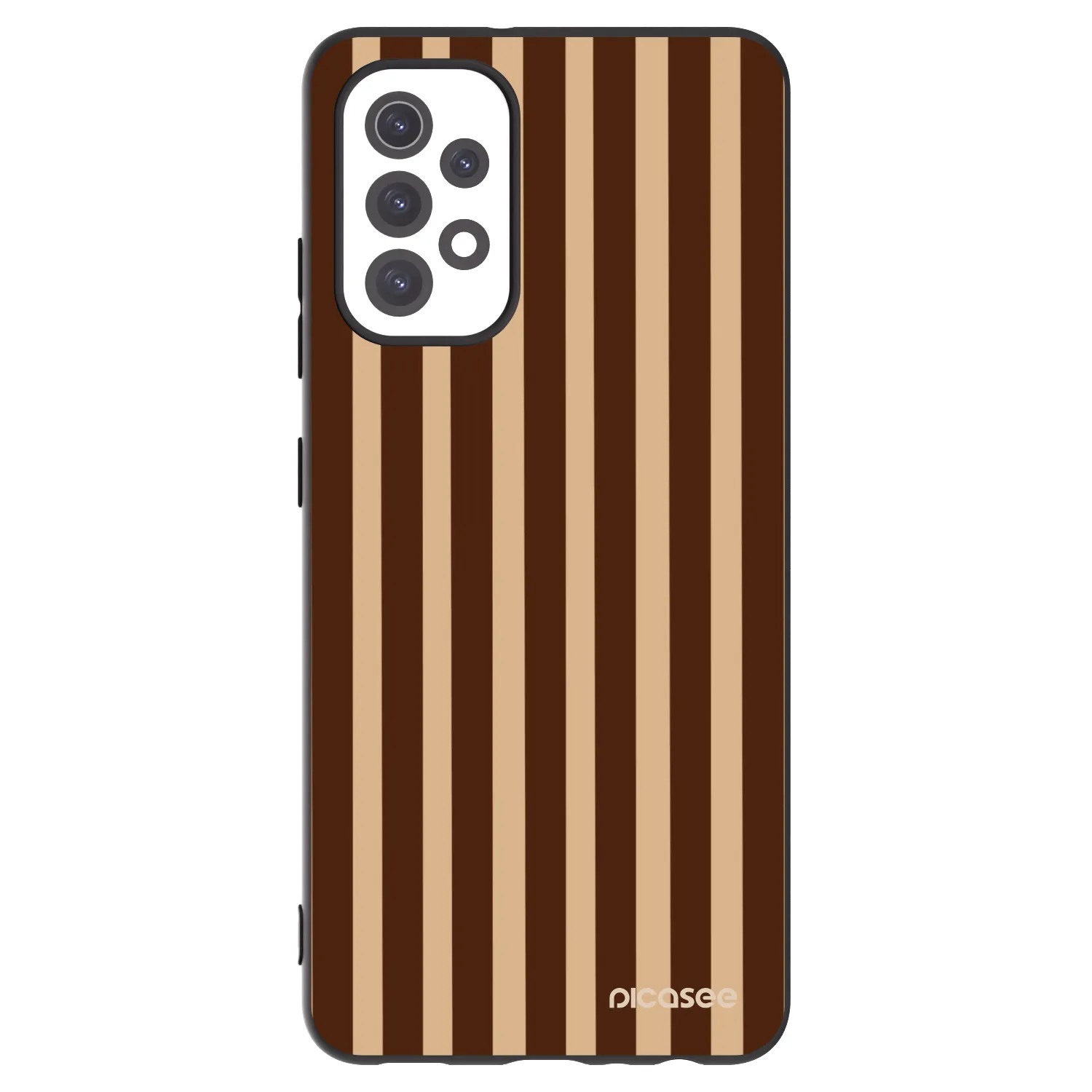 Picasee silikónový čierny obal pre Samsung Galaxy A32 5G A326B - Brown lines
