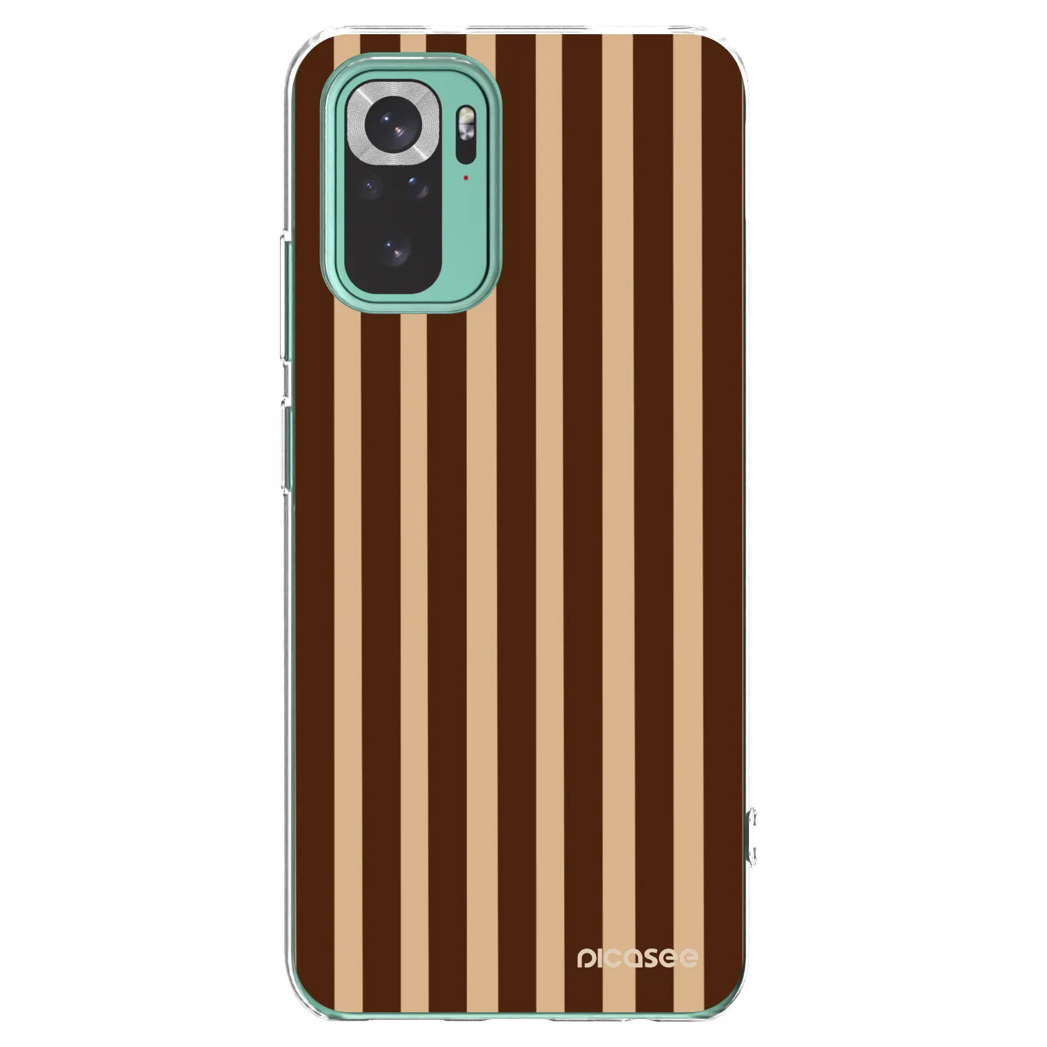 Picasee silikónový prehľadný obal pre Xiaomi Redmi Note 10 Pro - Brown lines