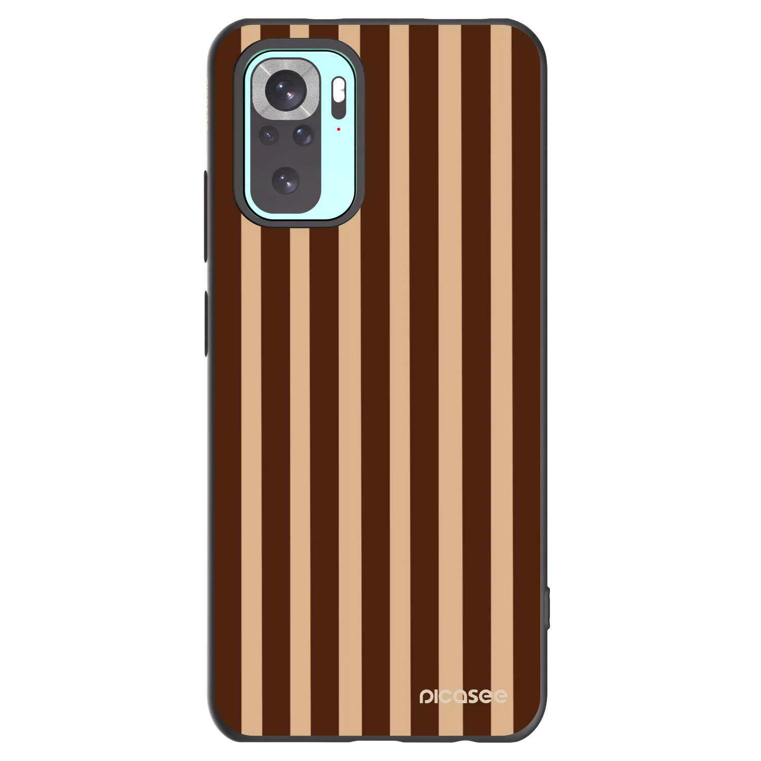 Picasee silikónový čierny obal pre Xiaomi Redmi Note 10 Pro - Brown lines