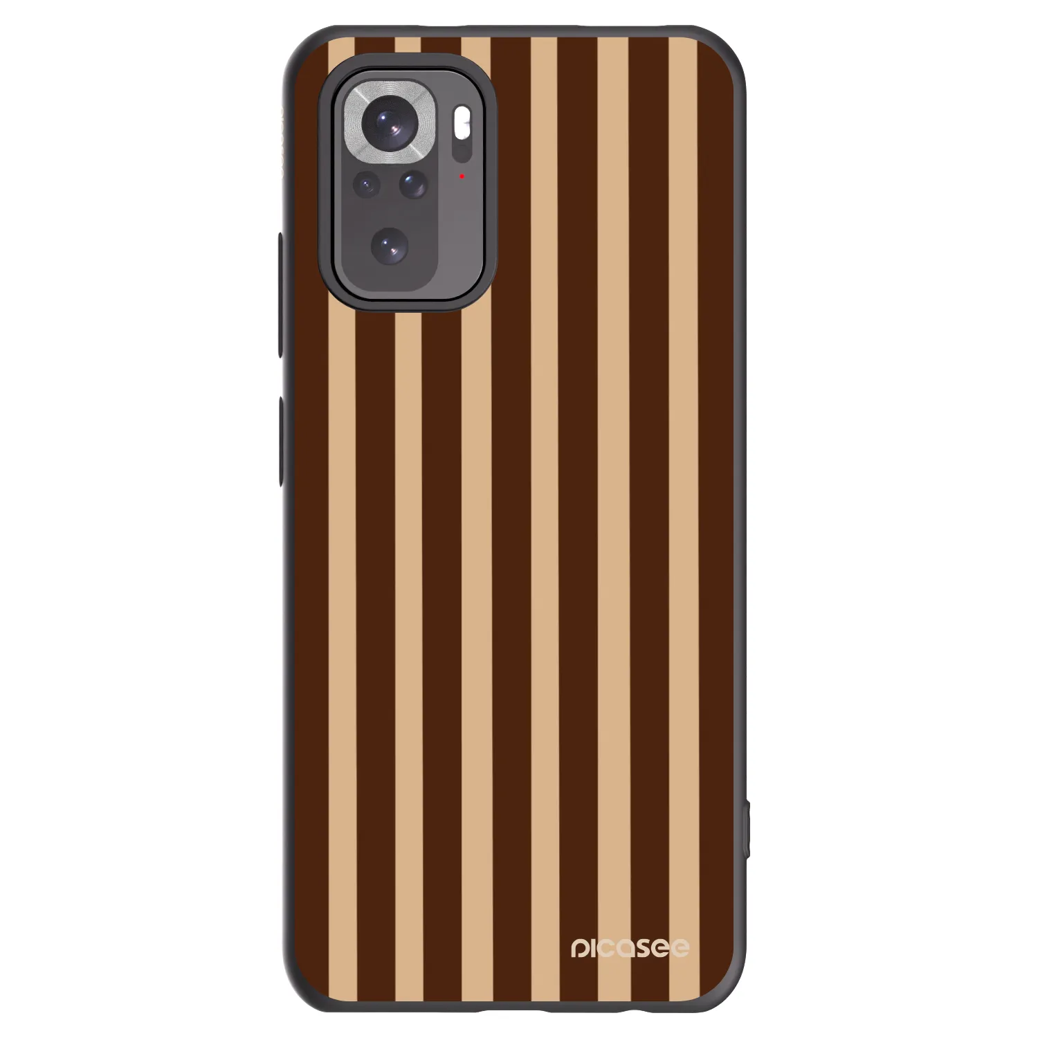 Picasee silikónový čierny obal pre Xiaomi Redmi Note 10S - Brown lines