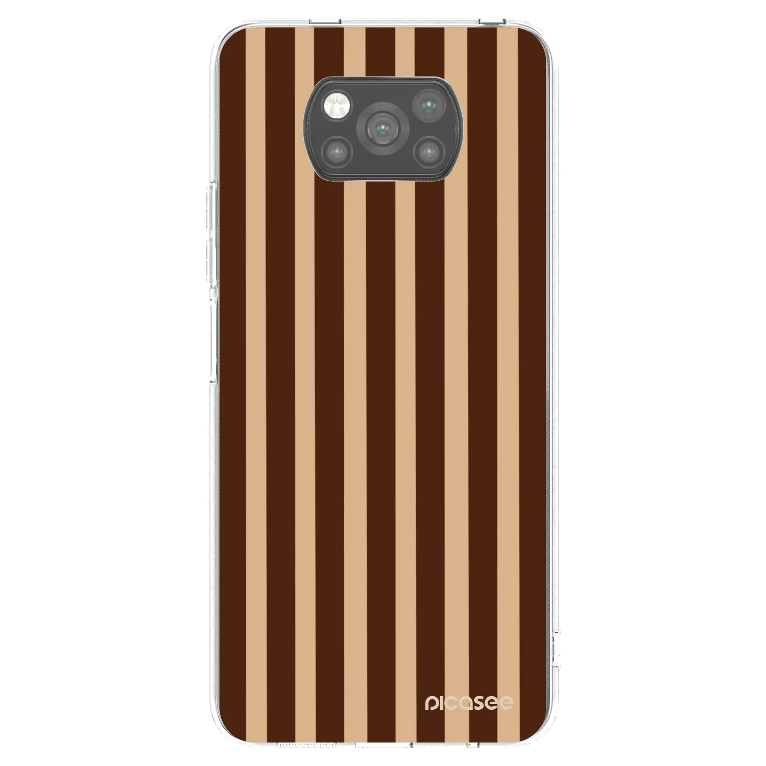 Picasee silikónový čierny obal pre Xiaomi Poco X3 Pro - Brown lines
