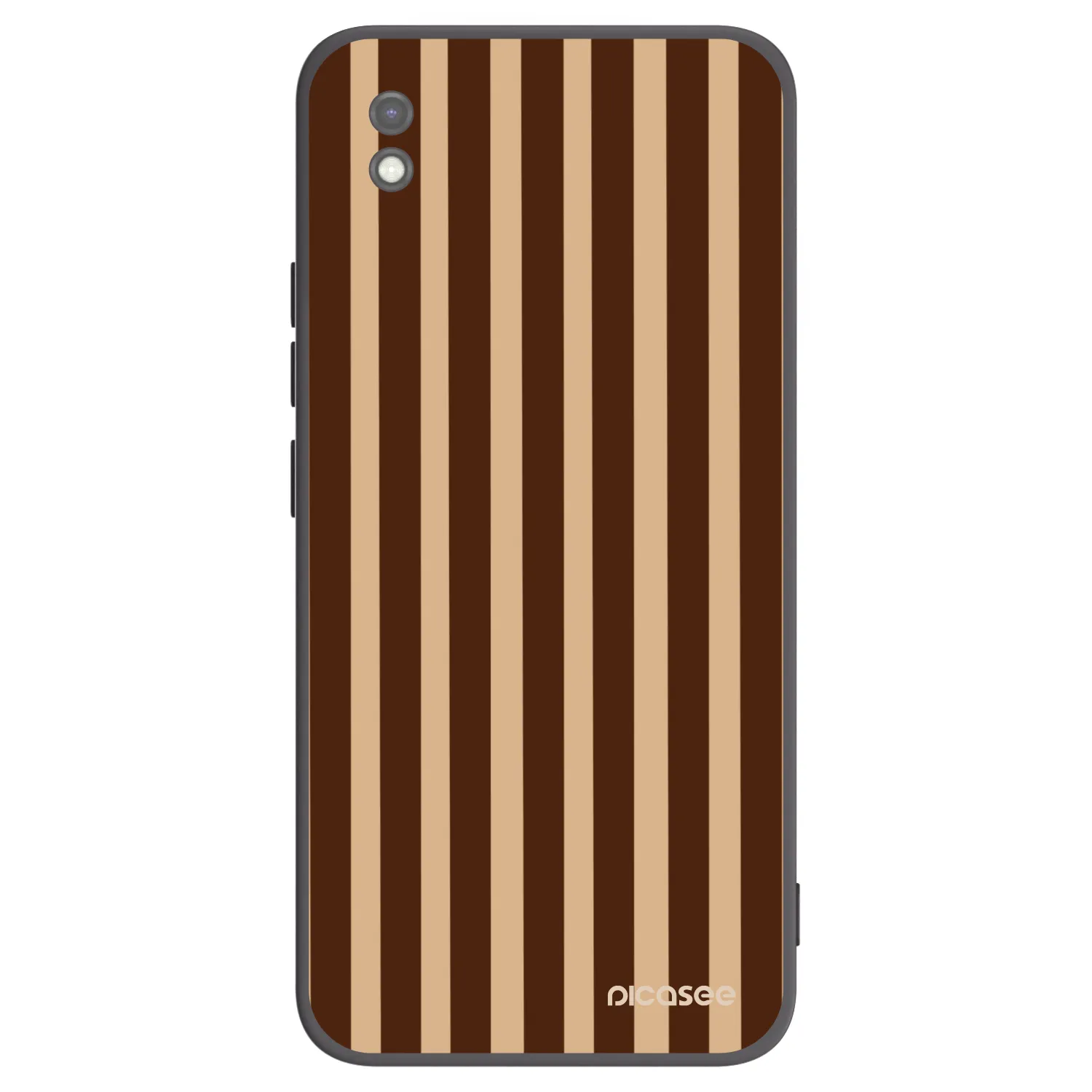 Picasee silikónový čierny obal pre Xiaomi Redmi 9AT - Brown lines