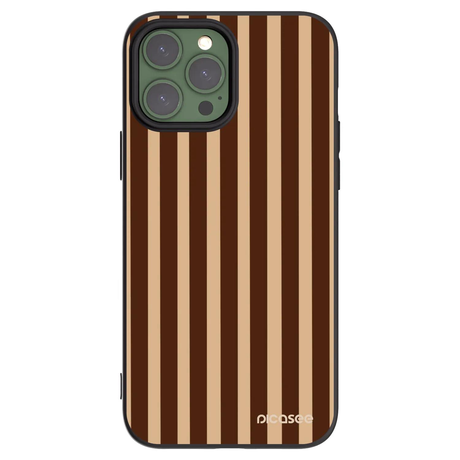 Picasee silikónový čierny obal pre Apple iPhone 13 Pro Max - Brown lines