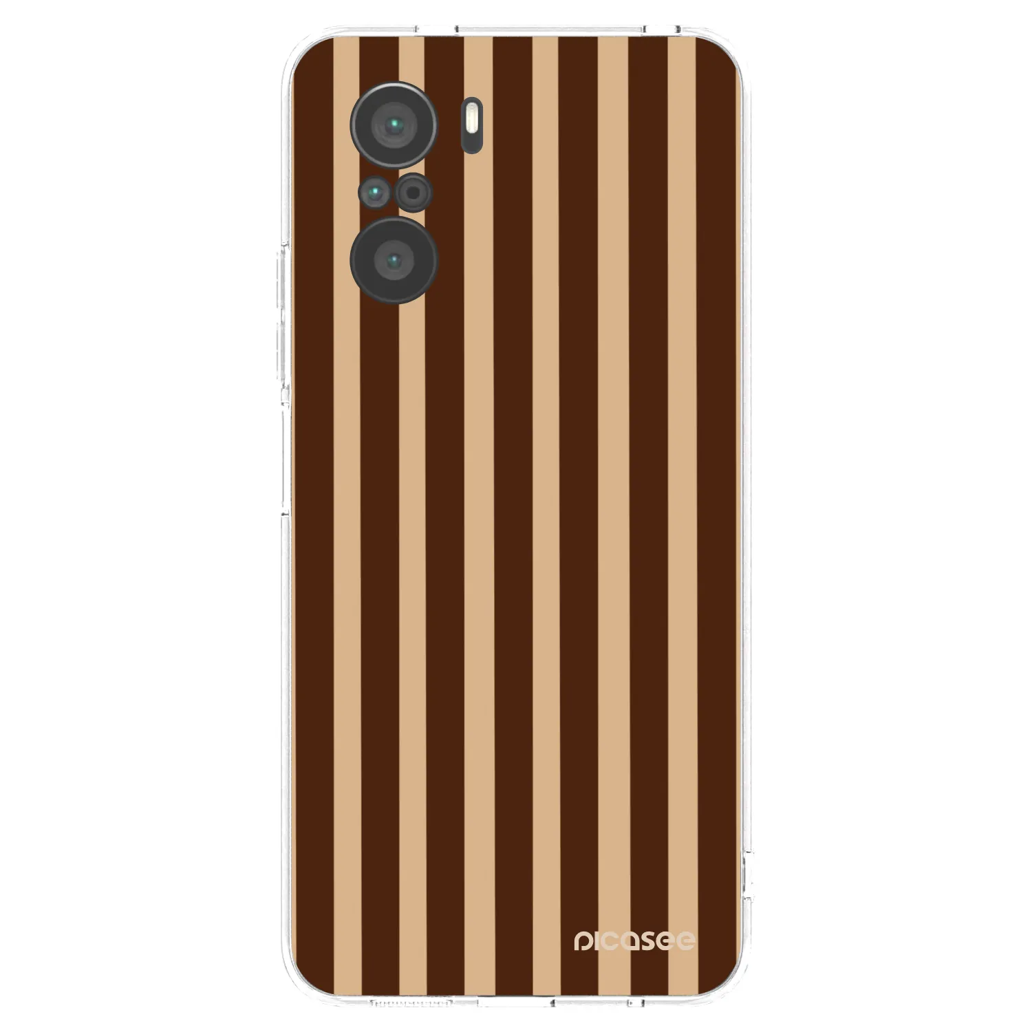 Picasee silikónový prehľadný obal pre Xiaomi Poco F3 - Brown lines