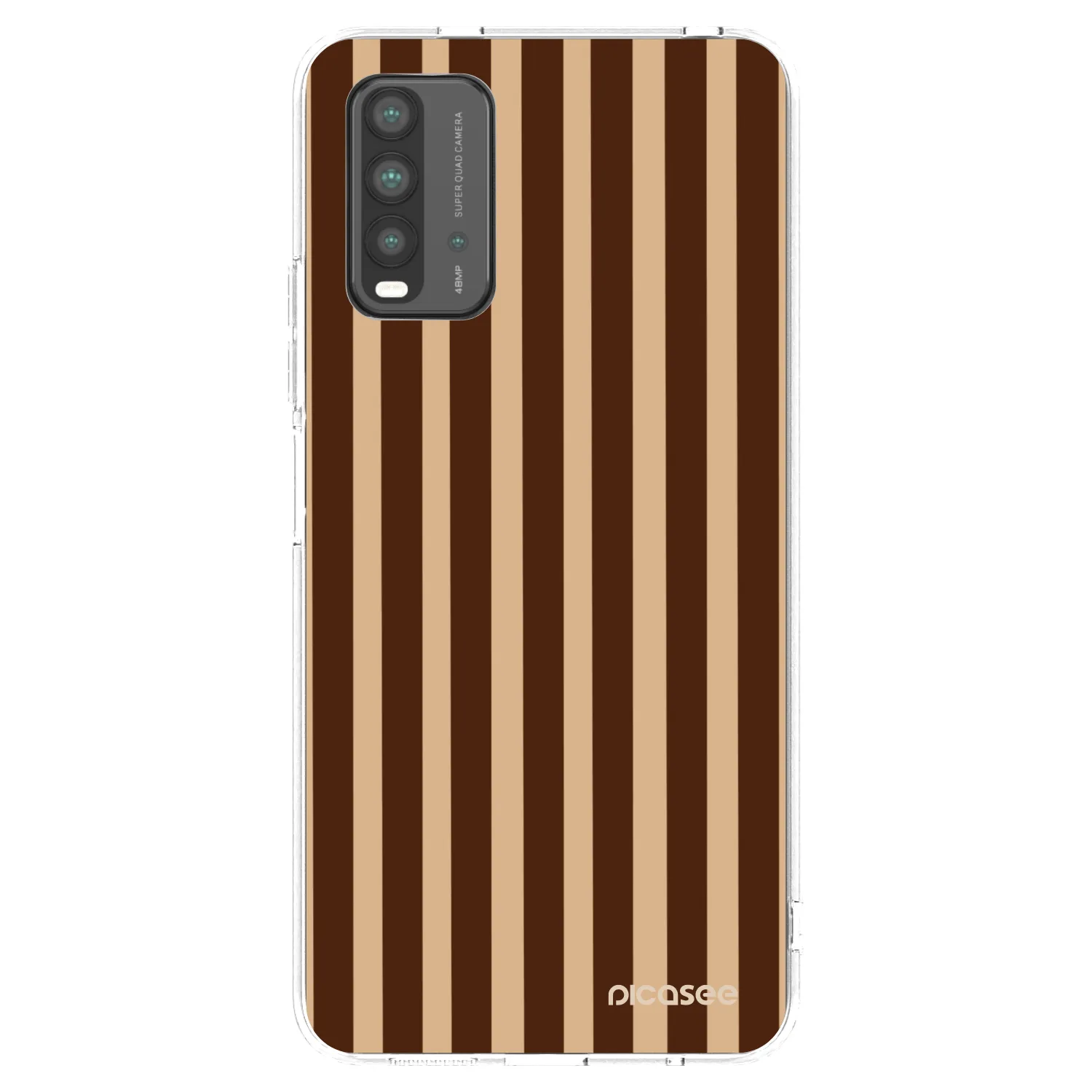 Picasee silikónový prehľadný obal pre Xiaomi Redmi 9T - Brown lines