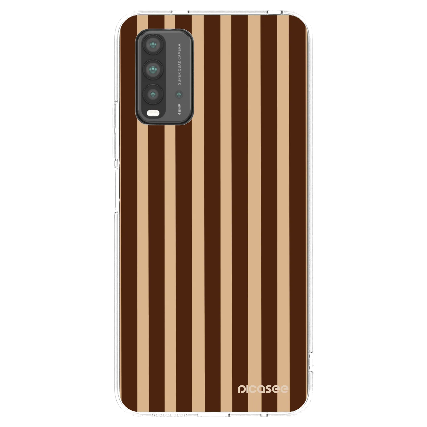 Picasee silikónový čierny obal pre Xiaomi Redmi 9T - Brown lines