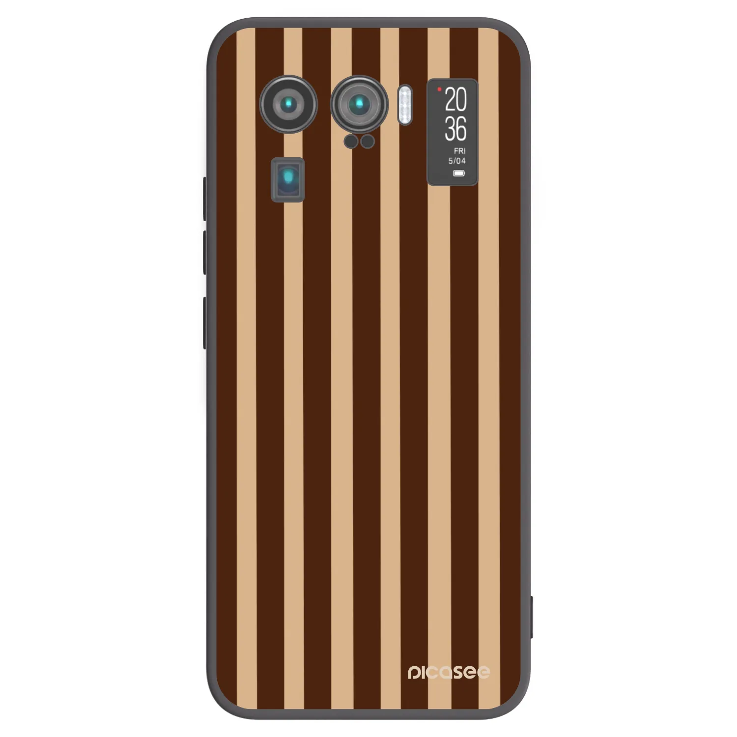 Picasee silikónový čierny obal pre Xiaomi Mi 11 Ultra - Brown lines
