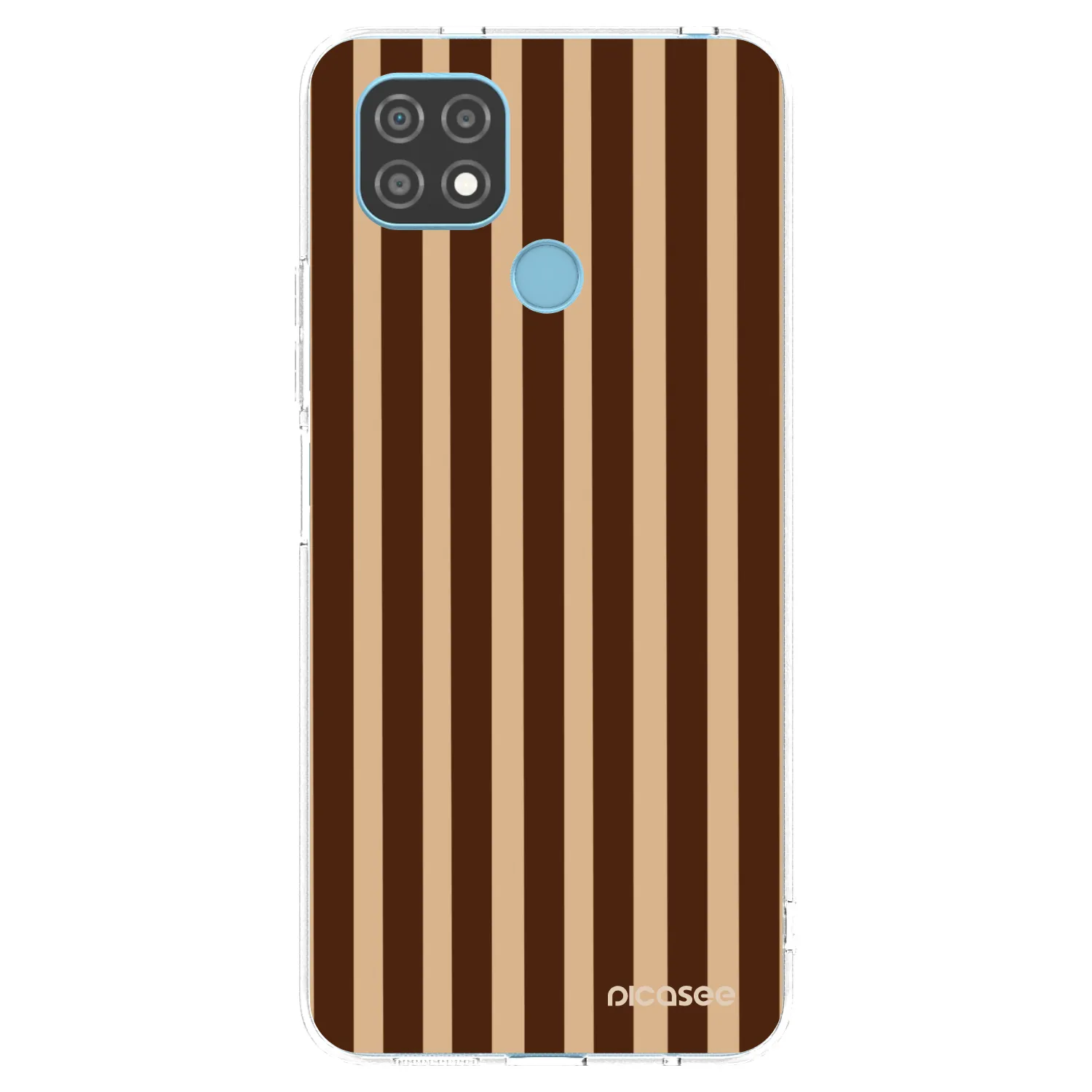 Picasee silikónový prehľadný obal pre Realme C21 - Brown lines