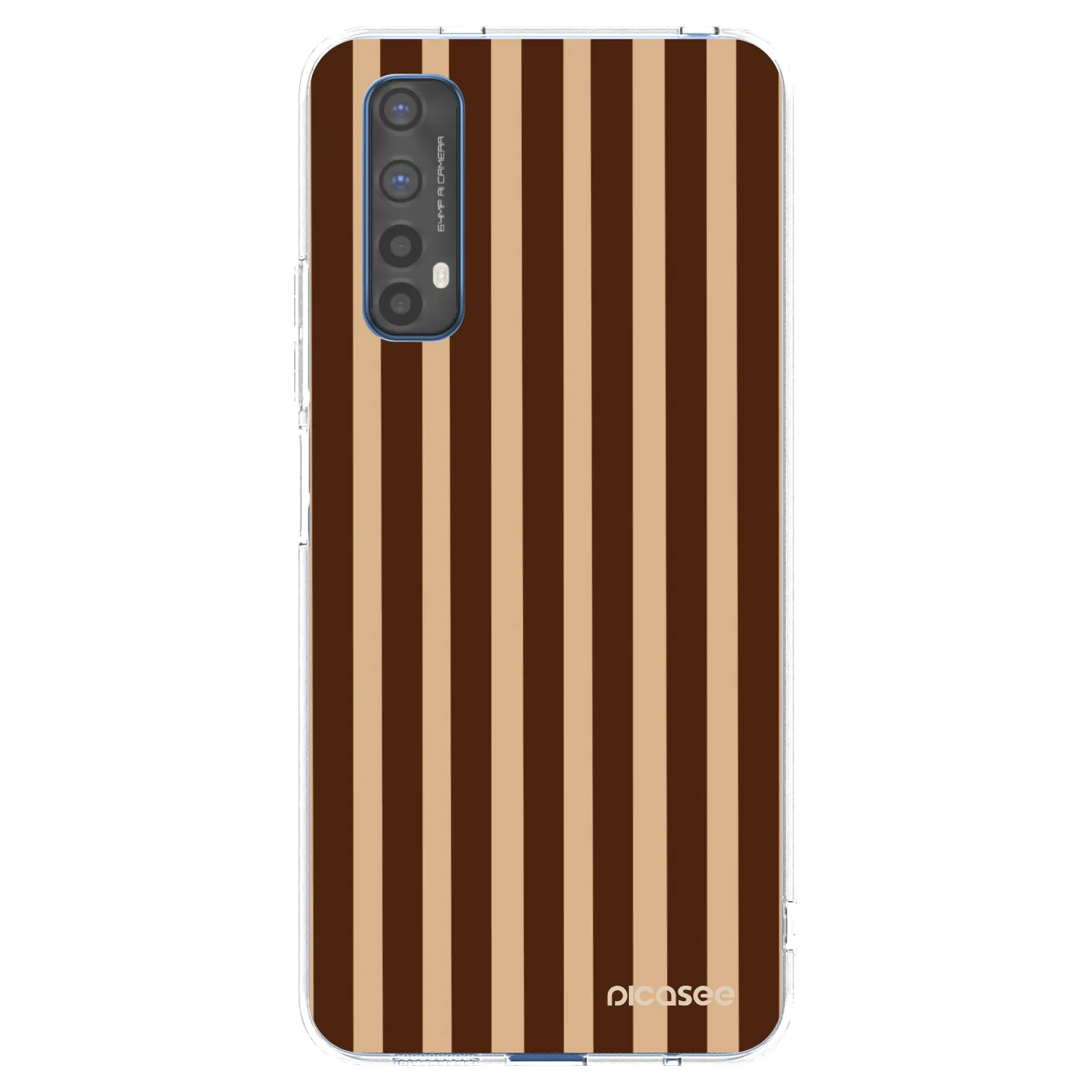 Picasee silikónový prehľadný obal pre Realme 7 - Brown lines