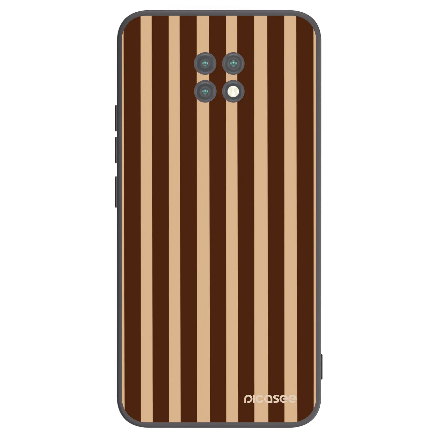 Picasee silikónový čierny obal pre Xiaomi Redmi Note 9T - Brown lines