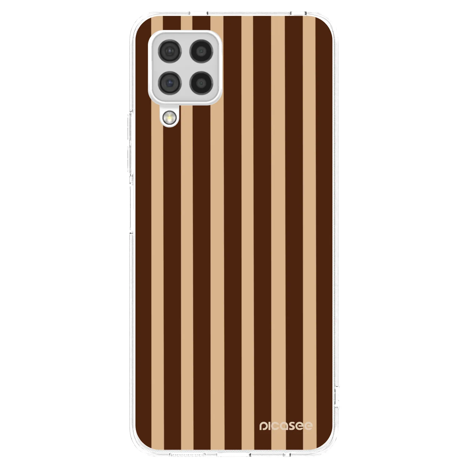 Picasee silikónový prehľadný obal pre Samsung Galaxy A22 A225F 4G - Brown lines