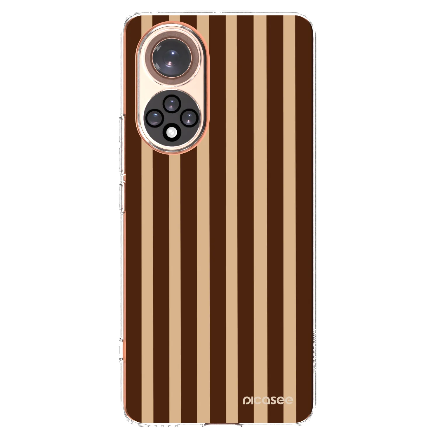 Picasee silikónový prehľadný obal pre Honor 50 5G - Brown lines
