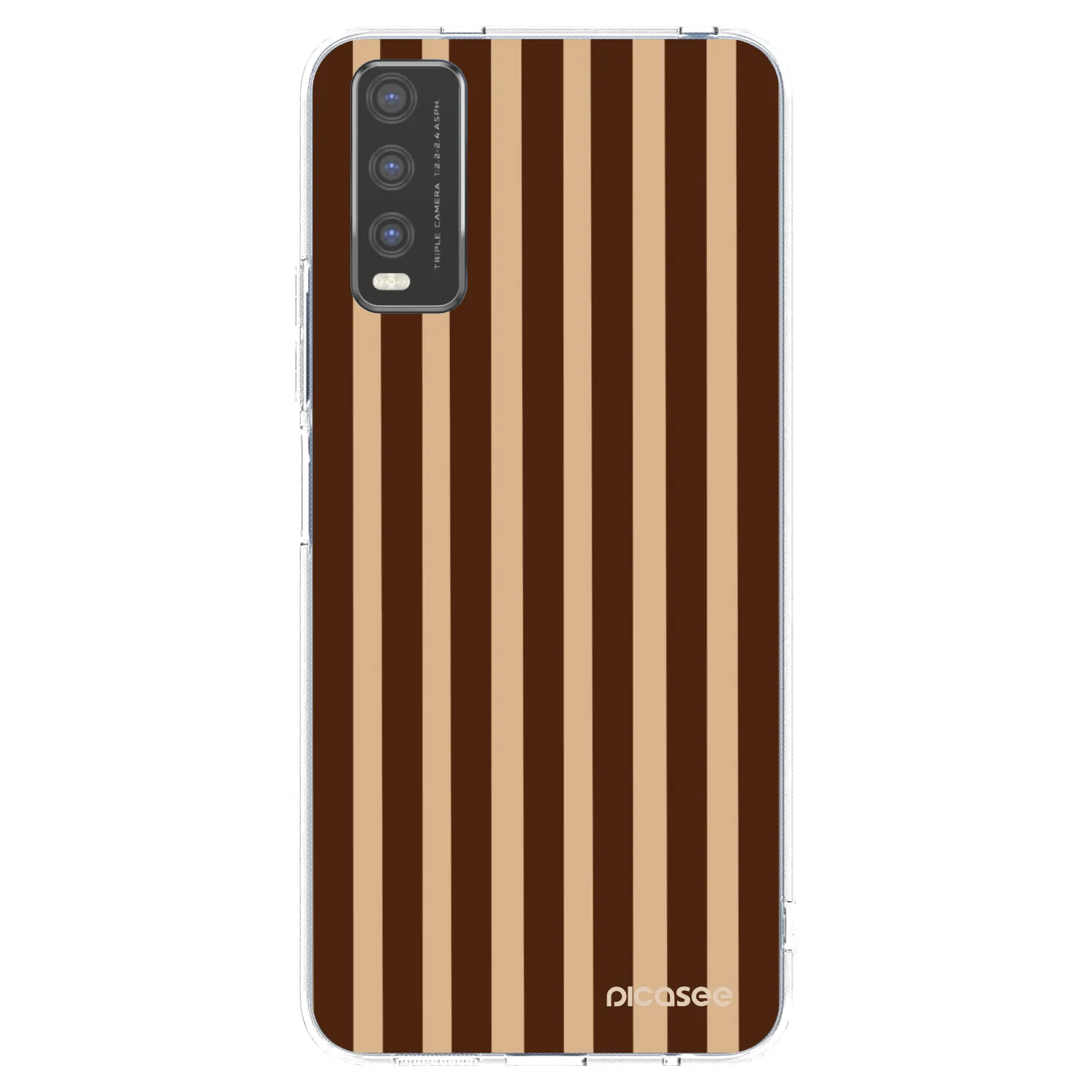 Picasee silikónový prehľadný obal pre Vivo Y20s - Brown lines
