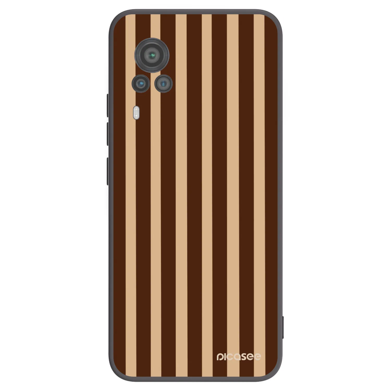 Picasee silikónový čierny obal pre Vivo X60 Pro 5G - Brown lines