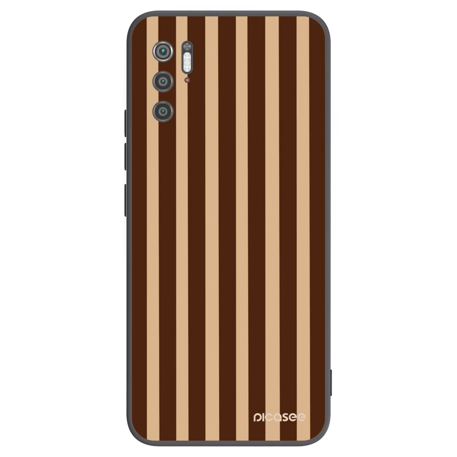 Picasee silikónový čierny obal pre Xiaomi Poco M3 Pro 5G - Brown lines