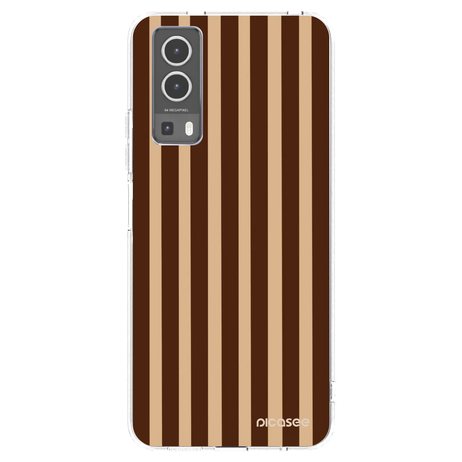 Picasee silikónový prehľadný obal pre Vivo Y72 5G - Brown lines