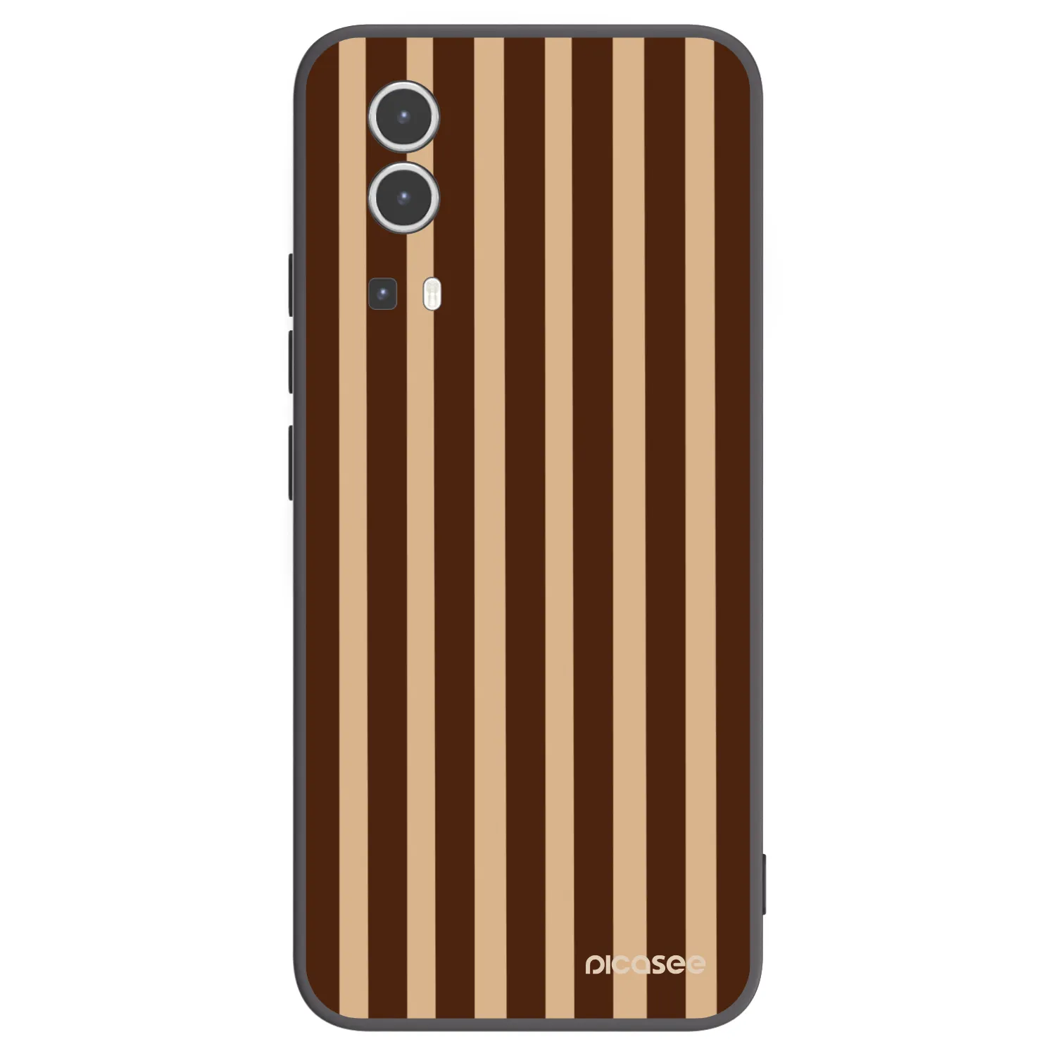 Picasee silikónový čierny obal pre Vivo Y72 5G - Brown lines