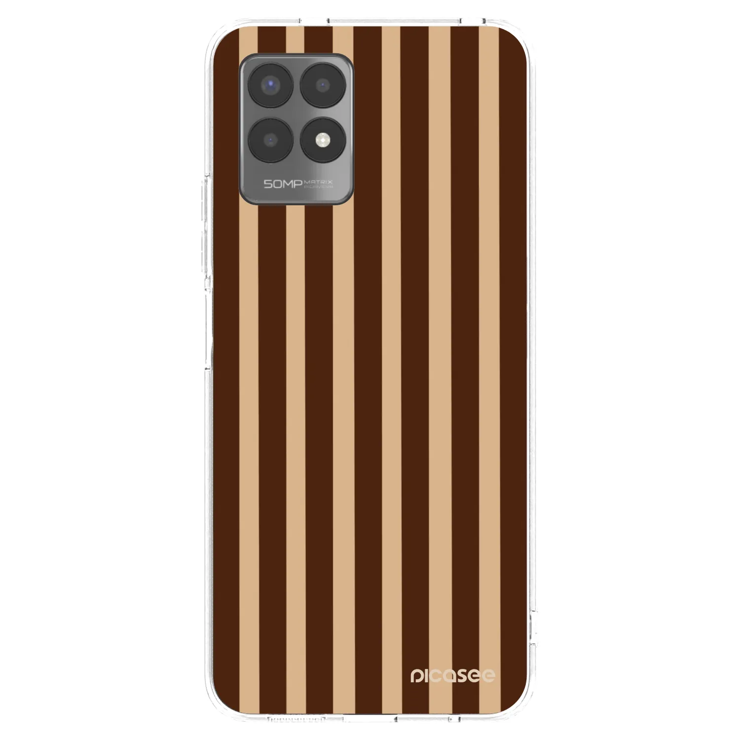 Picasee silikónový prehľadný obal pre Realme 8i - Brown lines