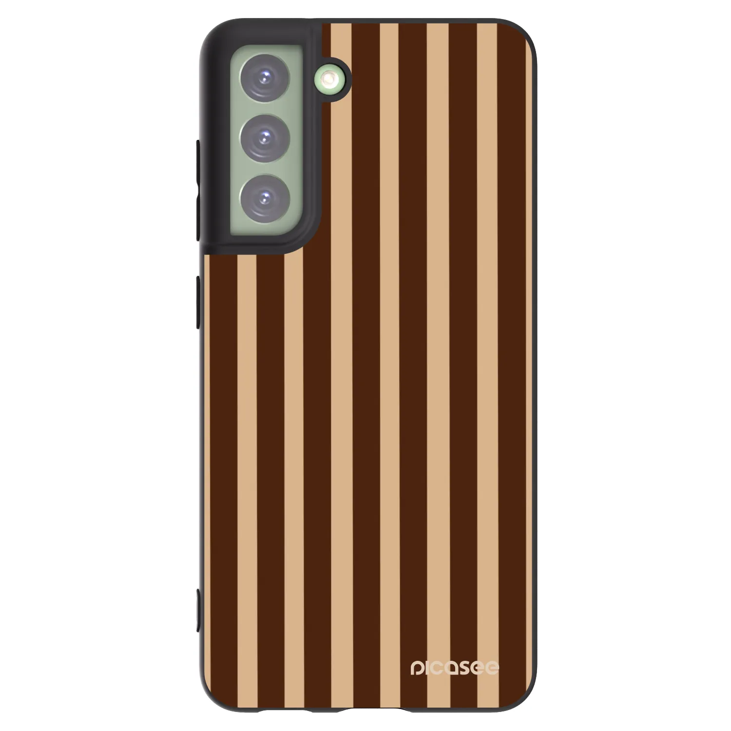 Picasee silikónový čierny obal pre Samsung Galaxy S21 FE 5G - Brown lines
