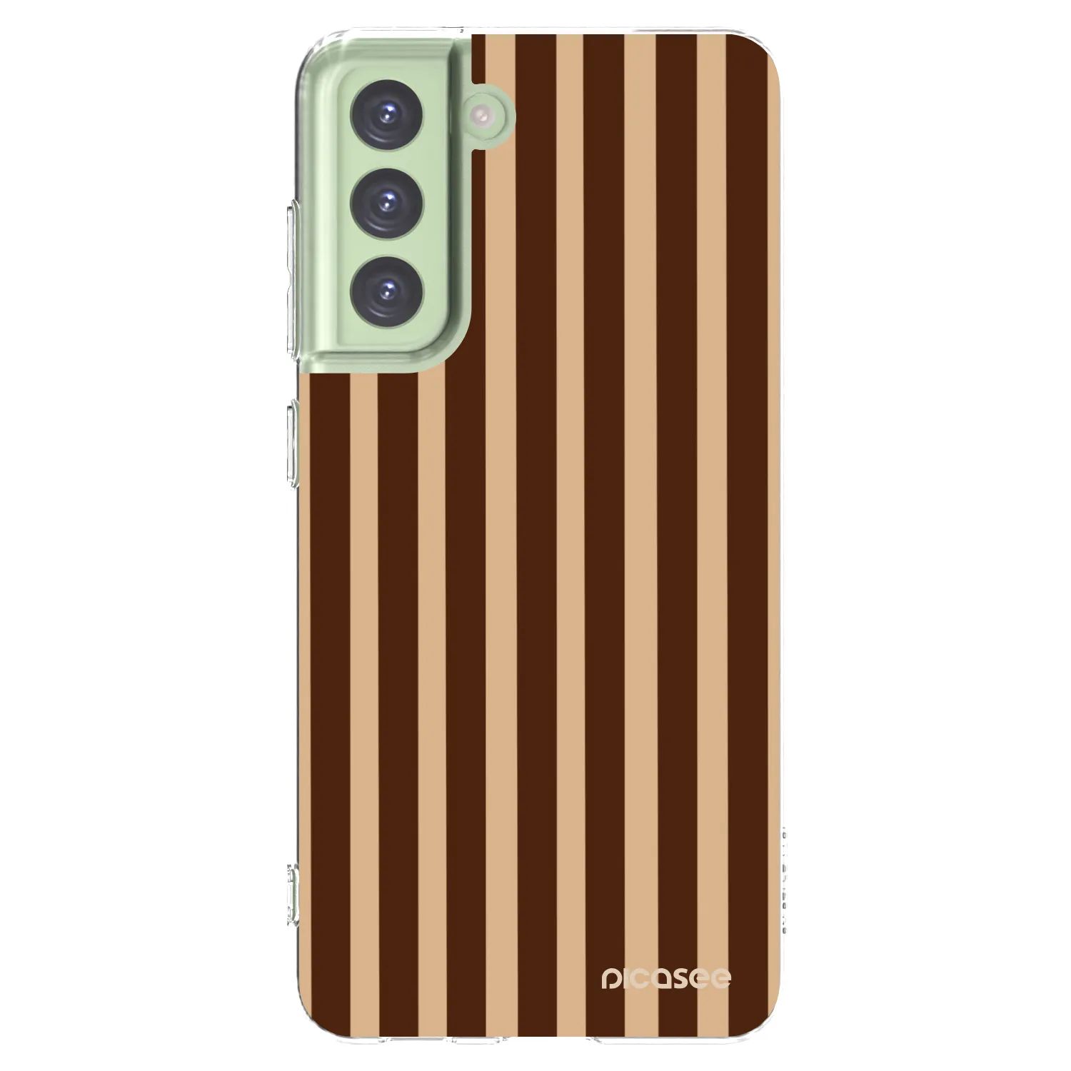 Picasee silikónový prehľadný obal pre Samsung Galaxy S21 FE 5G - Brown lines