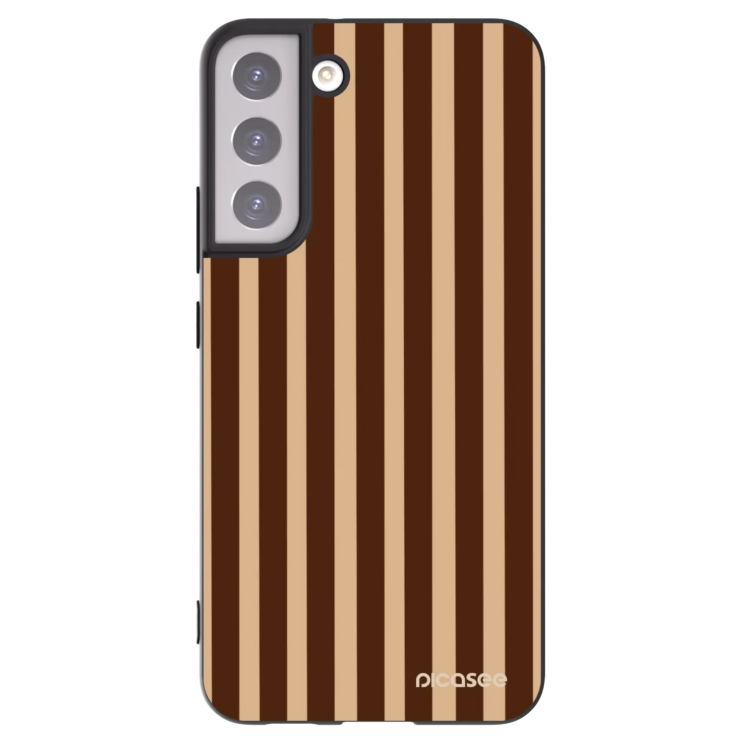Picasee silikónový čierny obal pre Samsung Galaxy S22+ 5G - Brown lines
