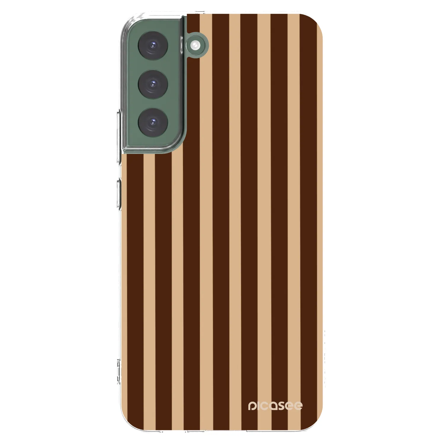 Picasee silikónový prehľadný obal pre Samsung Galaxy S22+ 5G - Brown lines
