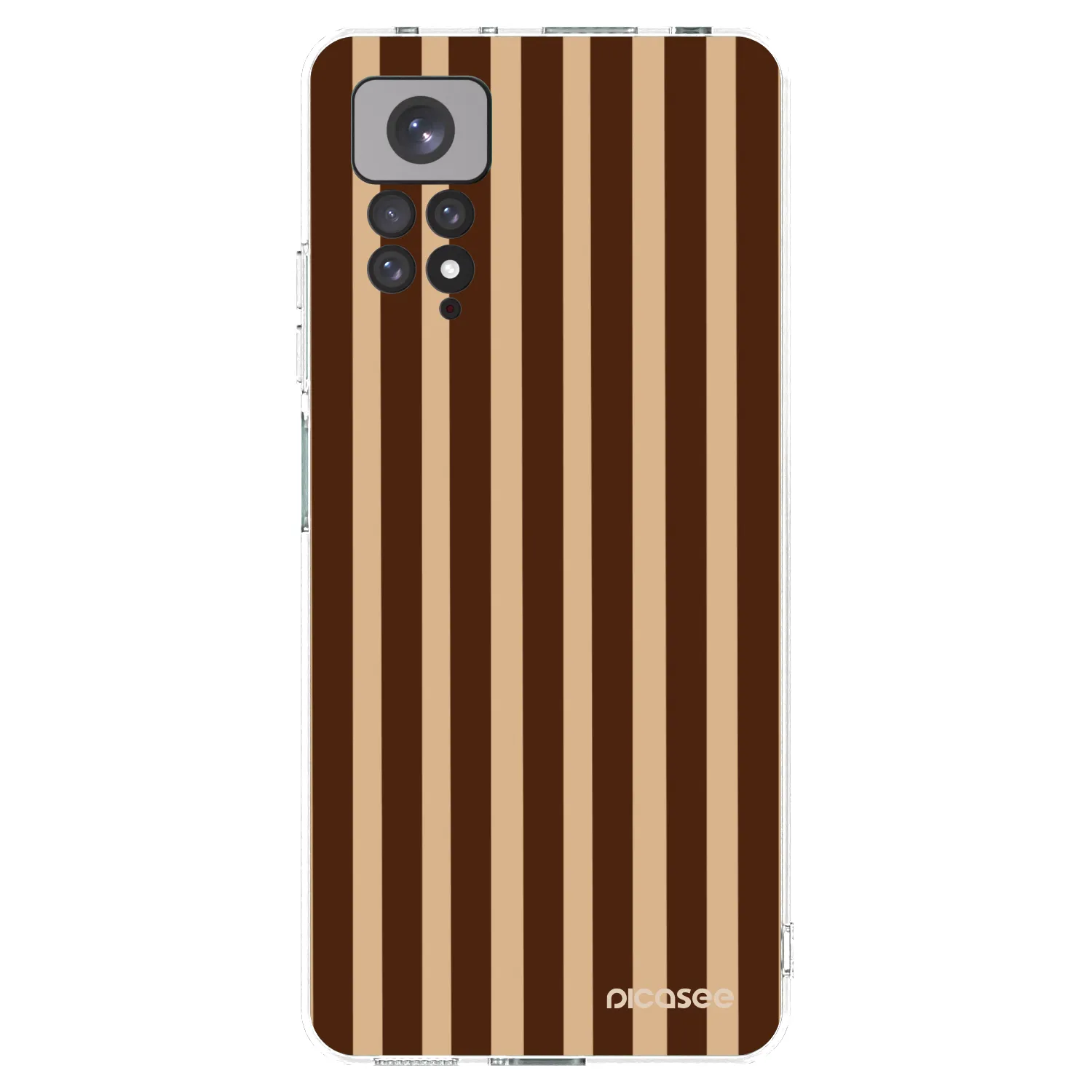 Picasee silikónový prehľadný obal pre Xiaomi Redmi Note 11S 4G - Brown lines