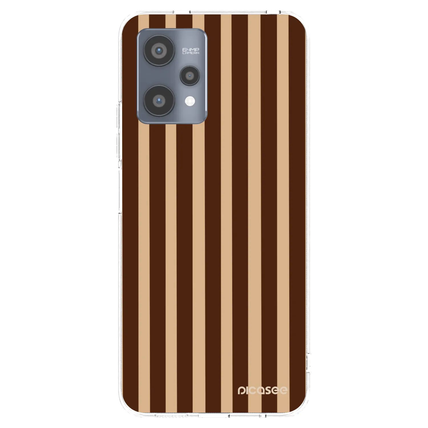 Picasee silikónový prehľadný obal pre Realme 9 Pro 5G - Brown lines