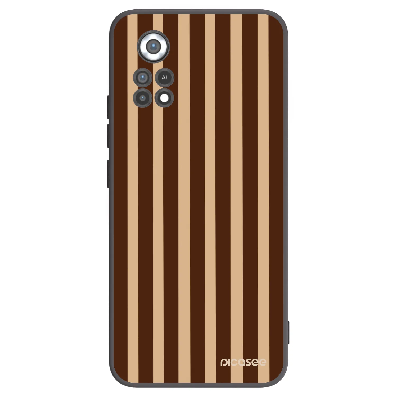 Picasee silikónový čierny obal pre Xiaomi Poco X4 Pro 5G - Brown lines