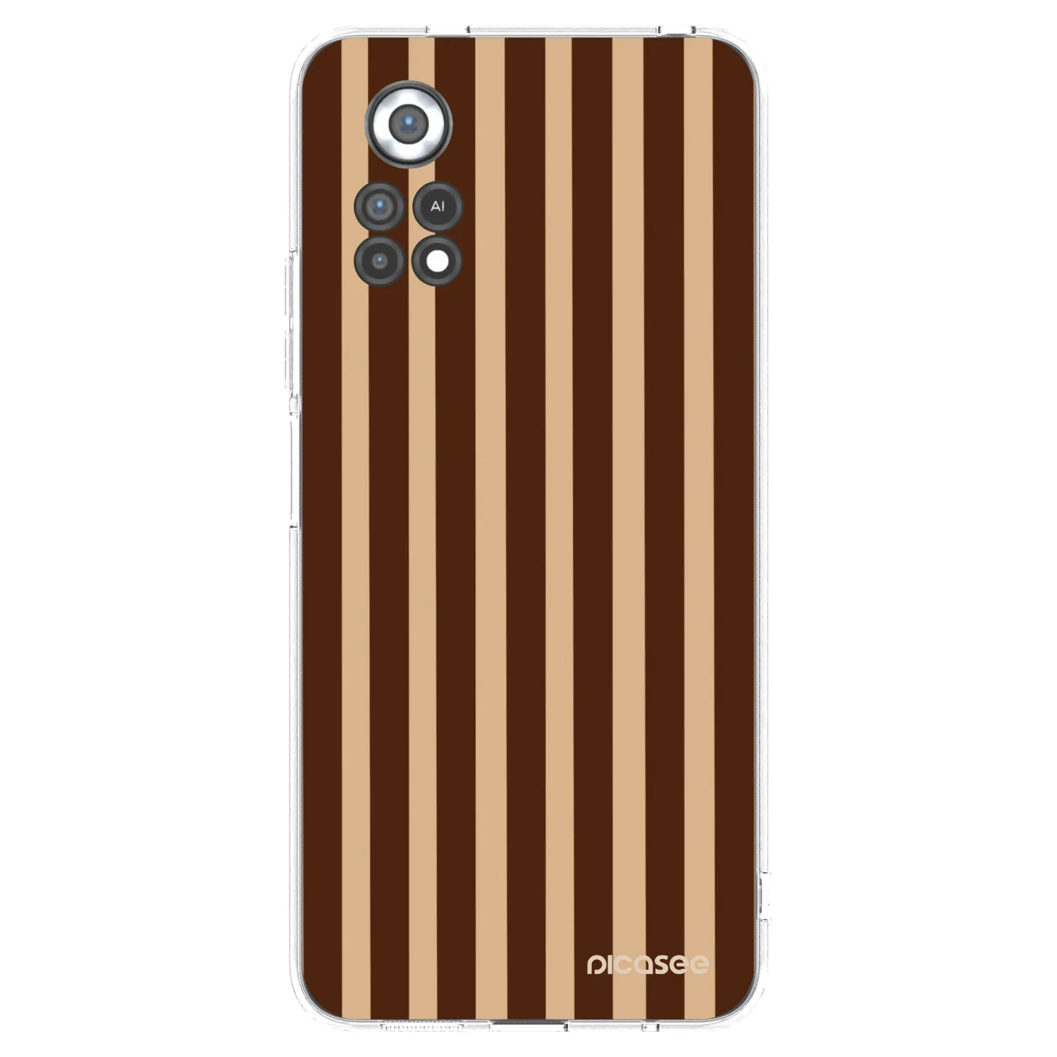 Picasee silikónový prehľadný obal pre Xiaomi Poco X4 Pro 5G - Brown lines