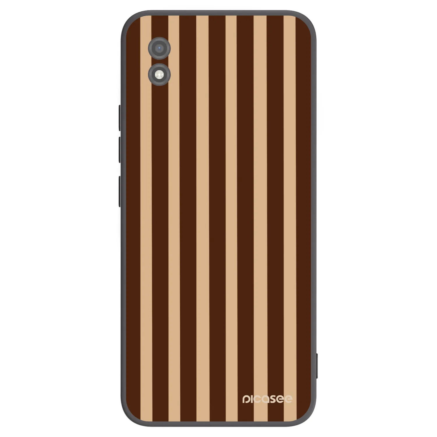 Picasee silikónový čierny obal pre Realme C11 (2021) - Brown lines