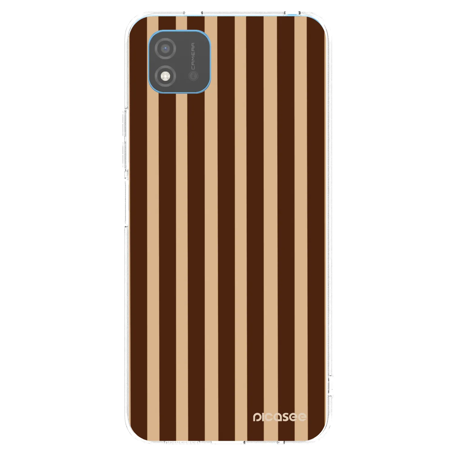 Picasee silikónový prehľadný obal pre Realme C11 (2021) - Brown lines