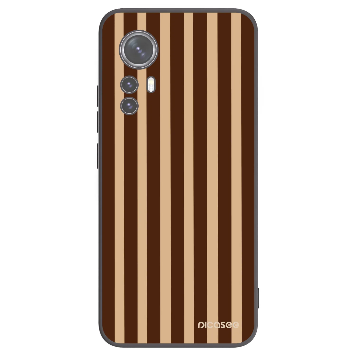 Picasee silikónový čierny obal pre Xiaomi 12 - Brown lines