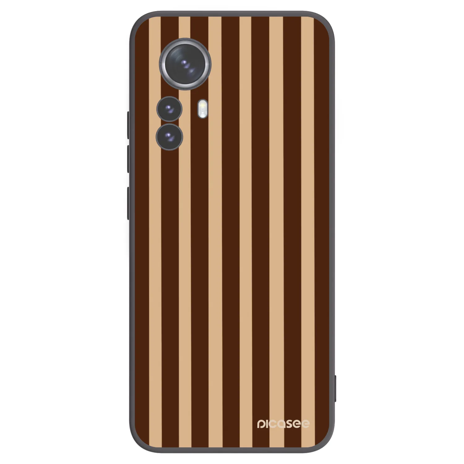 Picasee silikónový čierny obal pre Xiaomi 12 Pro - Brown lines