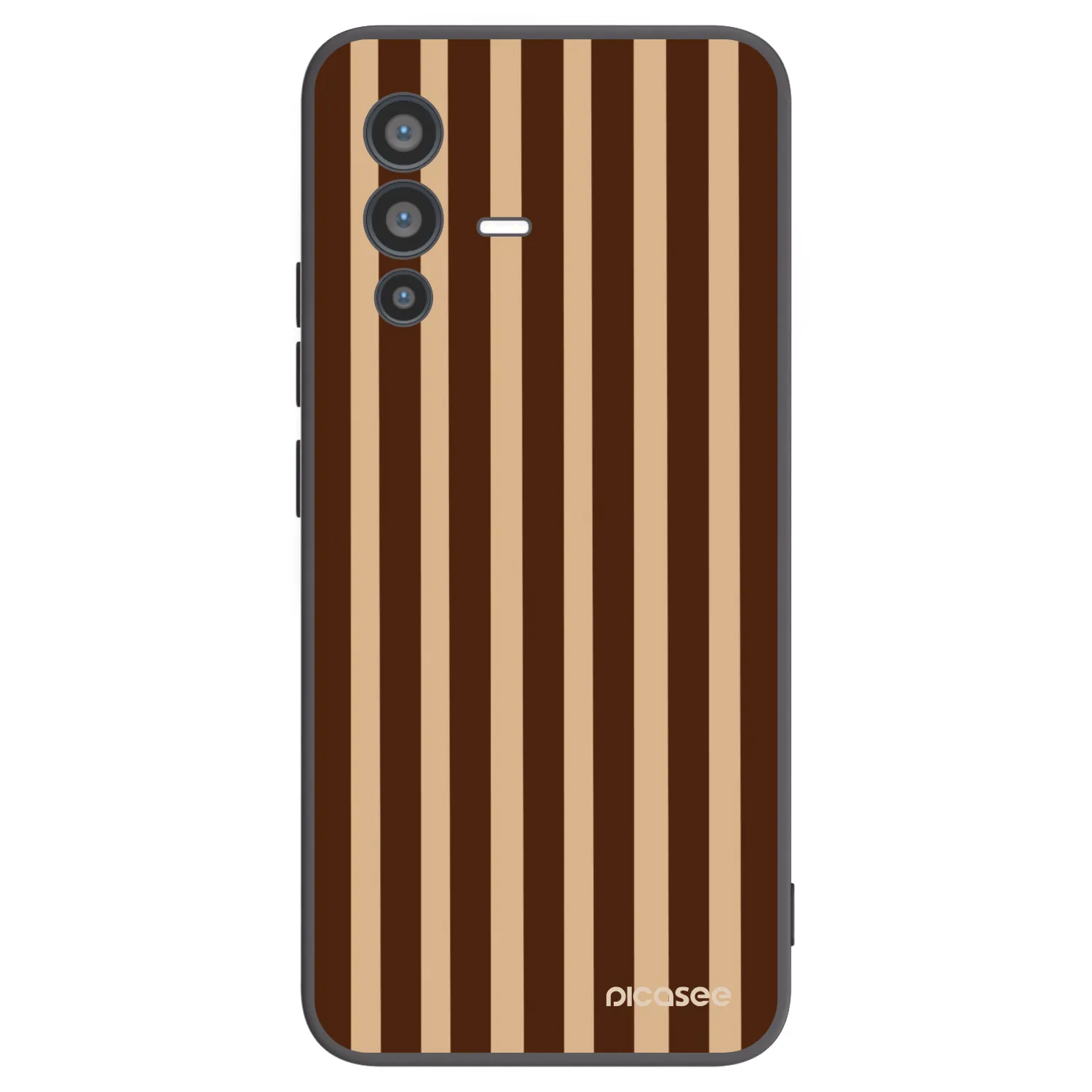 Picasee silikónový čierny obal pre Vivo V23 5G - Brown lines