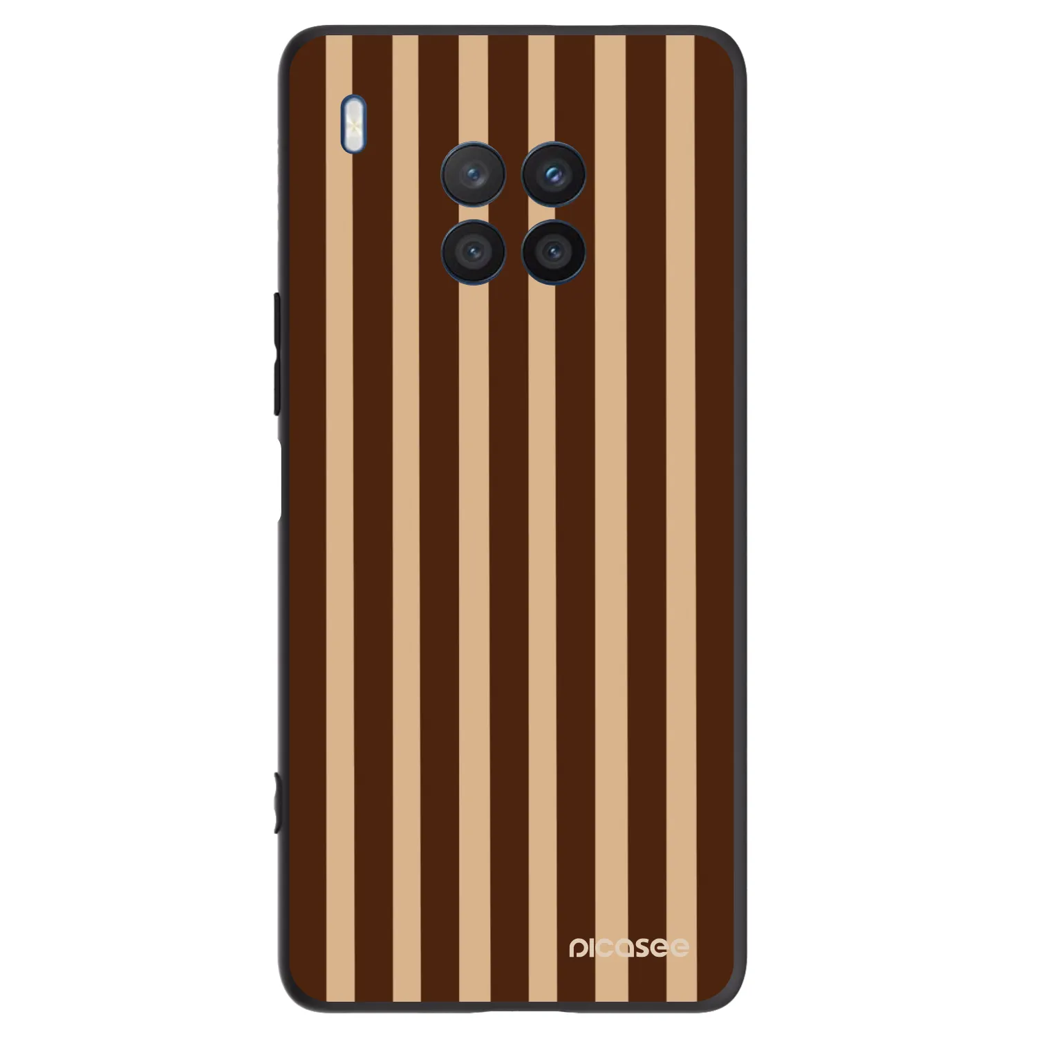 Picasee silikónový čierny obal pre Honor 50 Lite - Brown lines