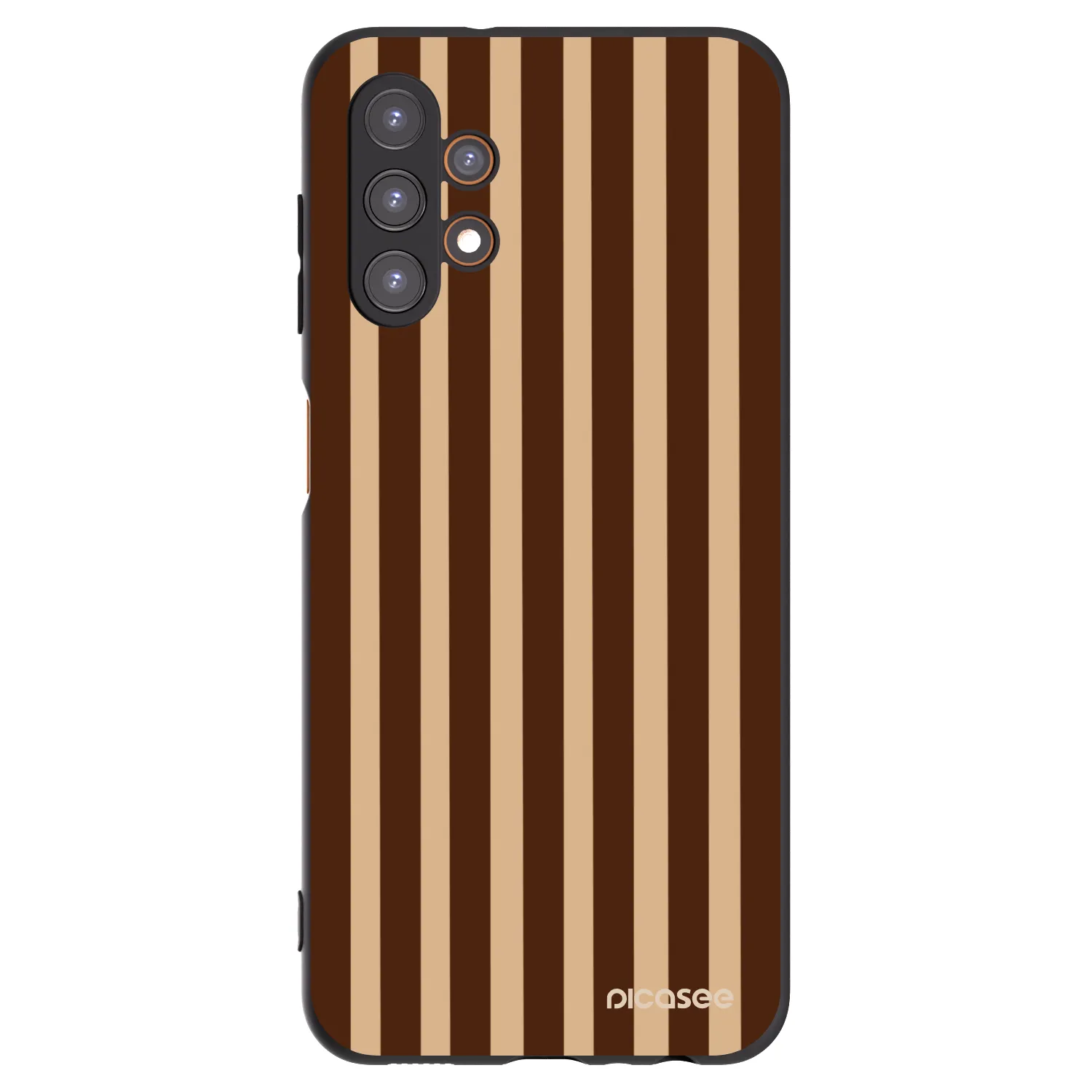 Picasee silikónový čierny obal pre Samsung Galaxy A13 4G A135 - Brown lines
