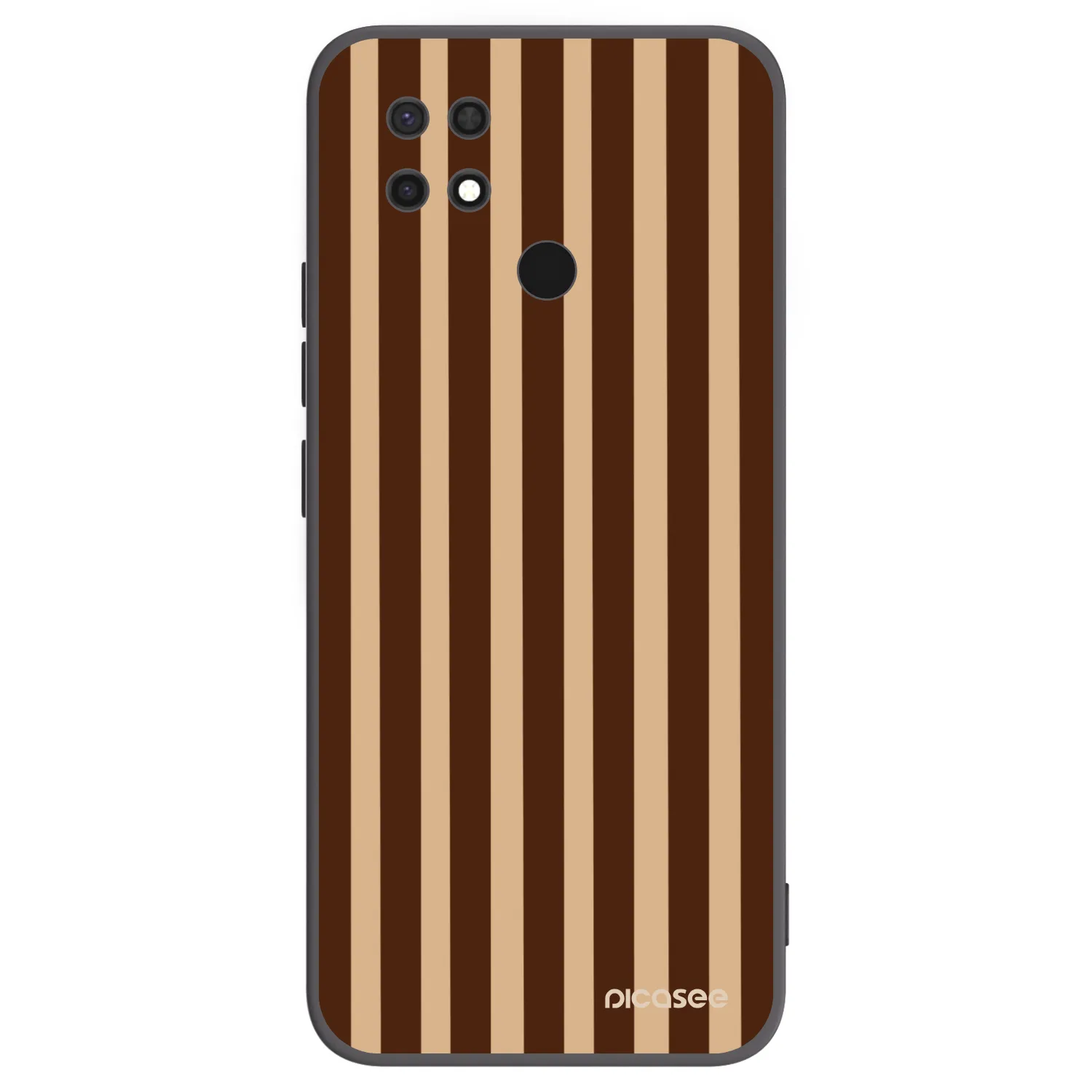 Picasee silikónový čierny obal pre Xiaomi Redmi 10C - Brown lines