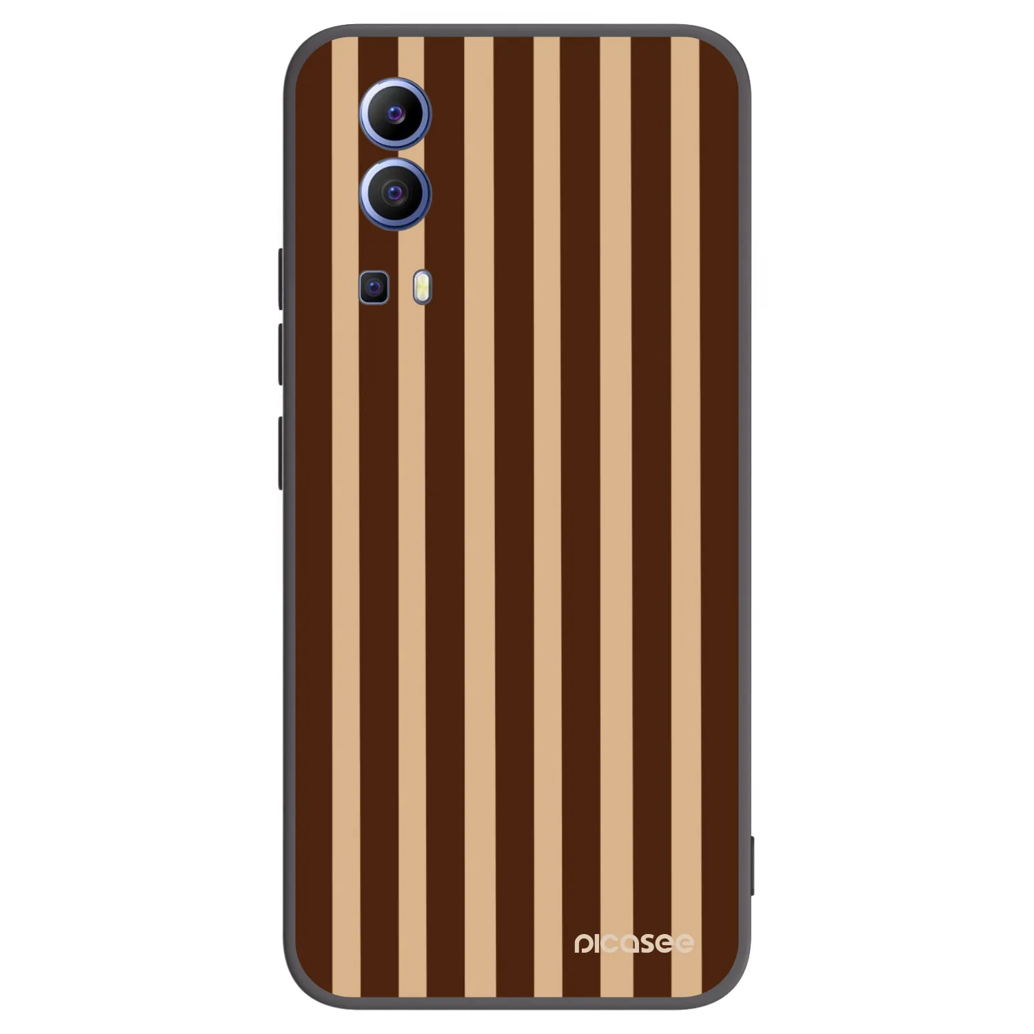 Picasee silikónový čierny obal pre Vivo Y52 5G - Brown lines