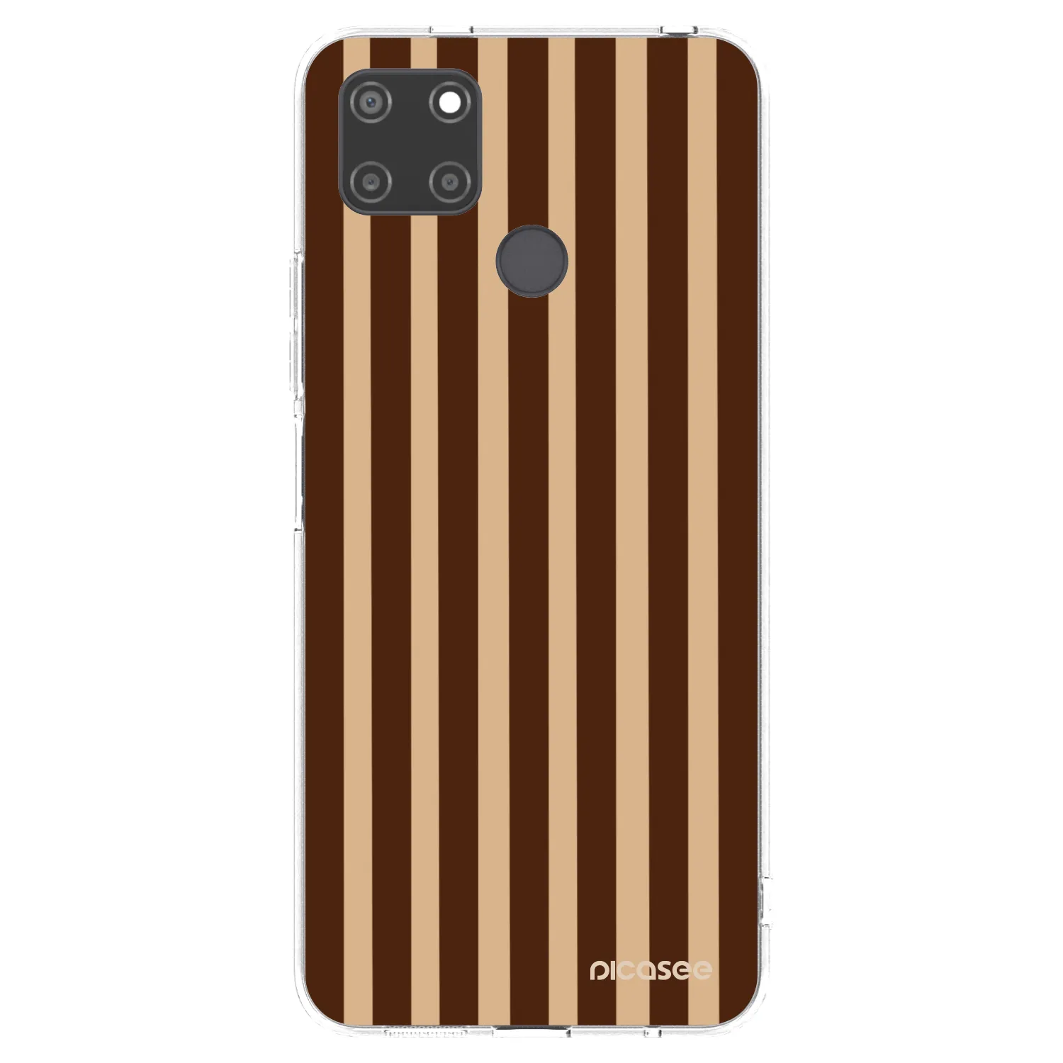 Picasee silikónový prehľadný obal pre Realme C21Y - Brown lines