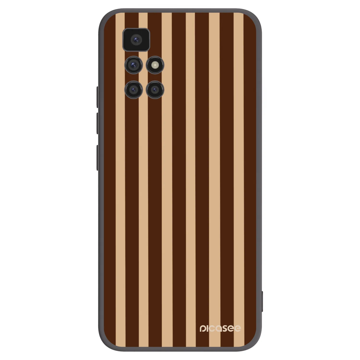 Picasee silikónový čierny obal pre Xiaomi Redmi 10 (2022) - Brown lines
