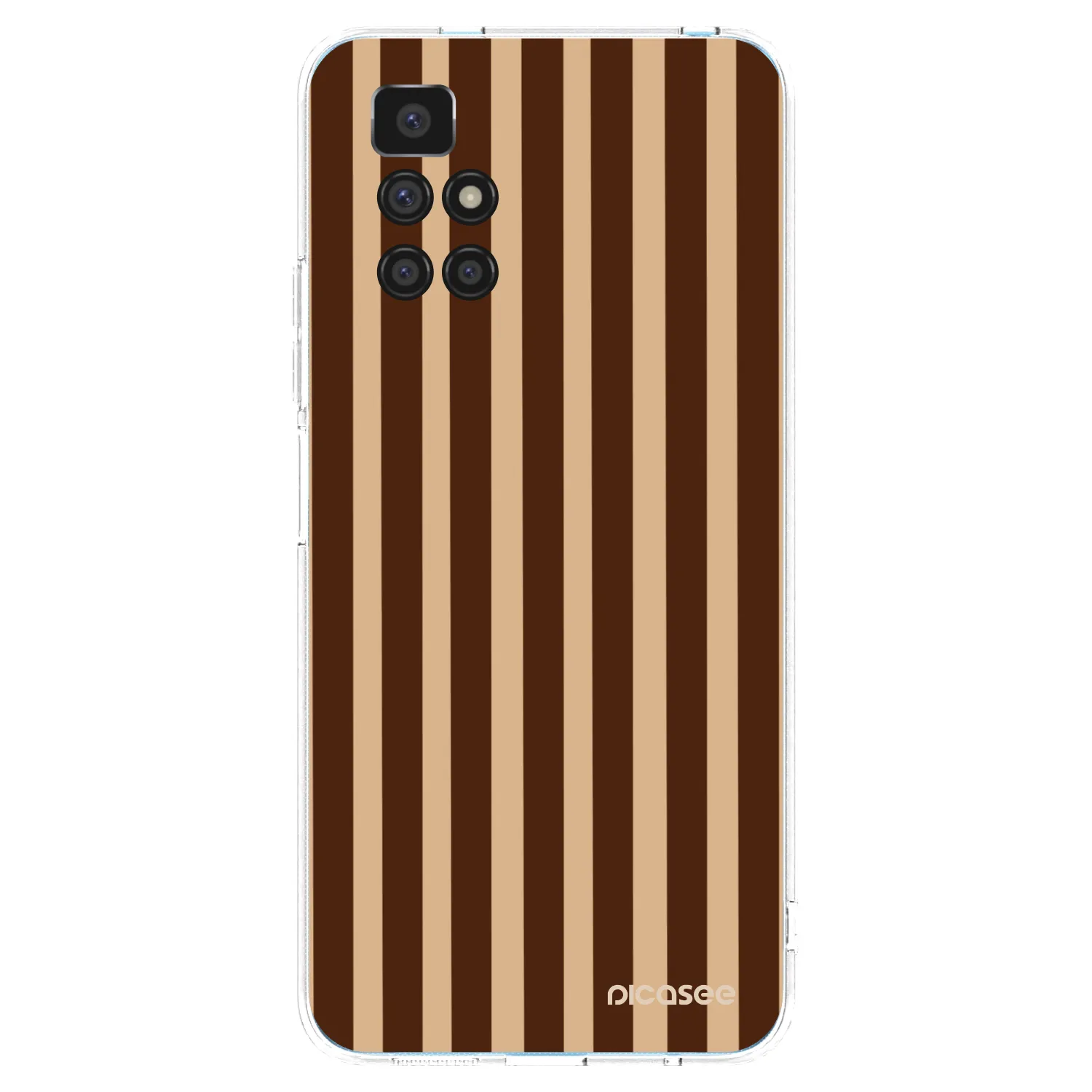 Picasee silikónový prehľadný obal pre Xiaomi Redmi 10 (2022) - Brown lines